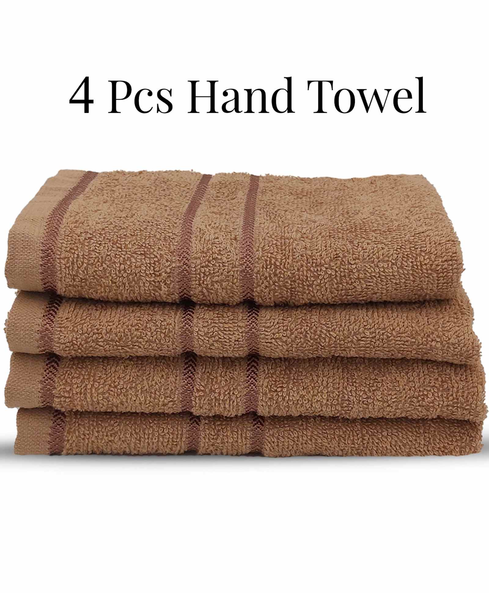 Sassoon Melrose 380 GSM Cotton Hand Towel Set Of 4 - Brown-image-6