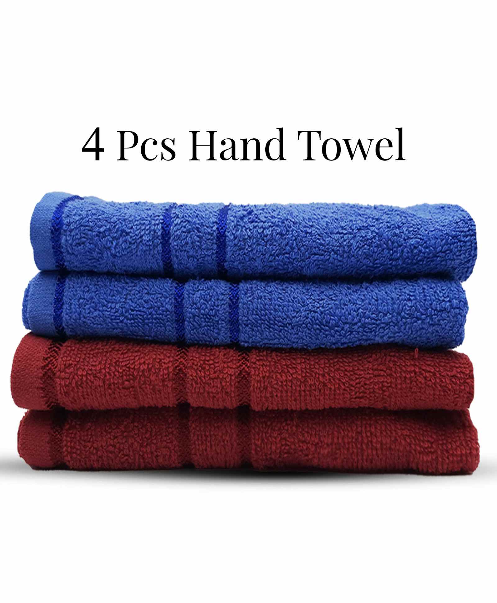 Sassoon Melrose Cotton Hand Towel Set Of 4 - Blue & Brown-picture-43