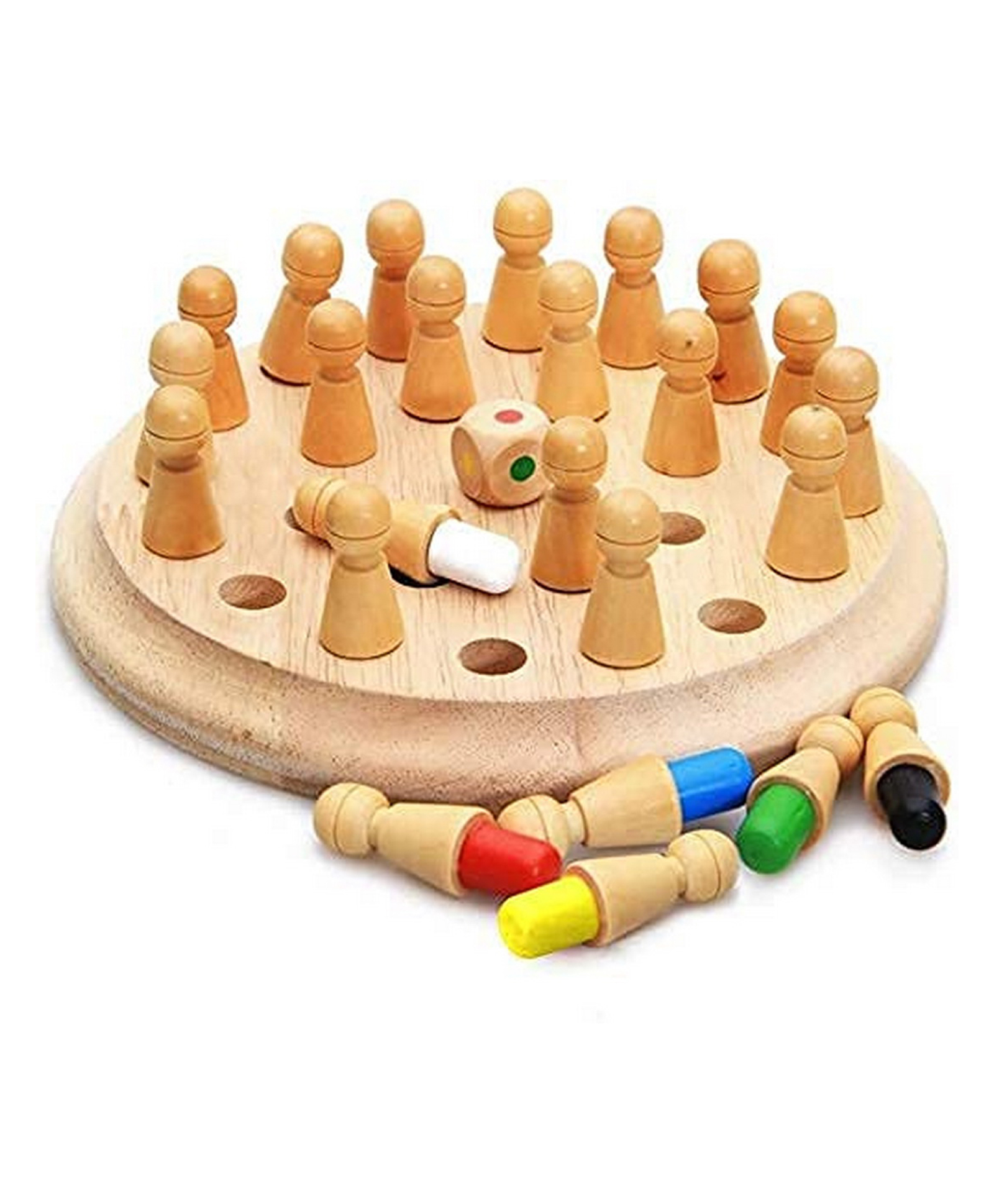 YAMAMA Wooden Brain Teaser With Maze Ball Board Game - Brown-picture-15