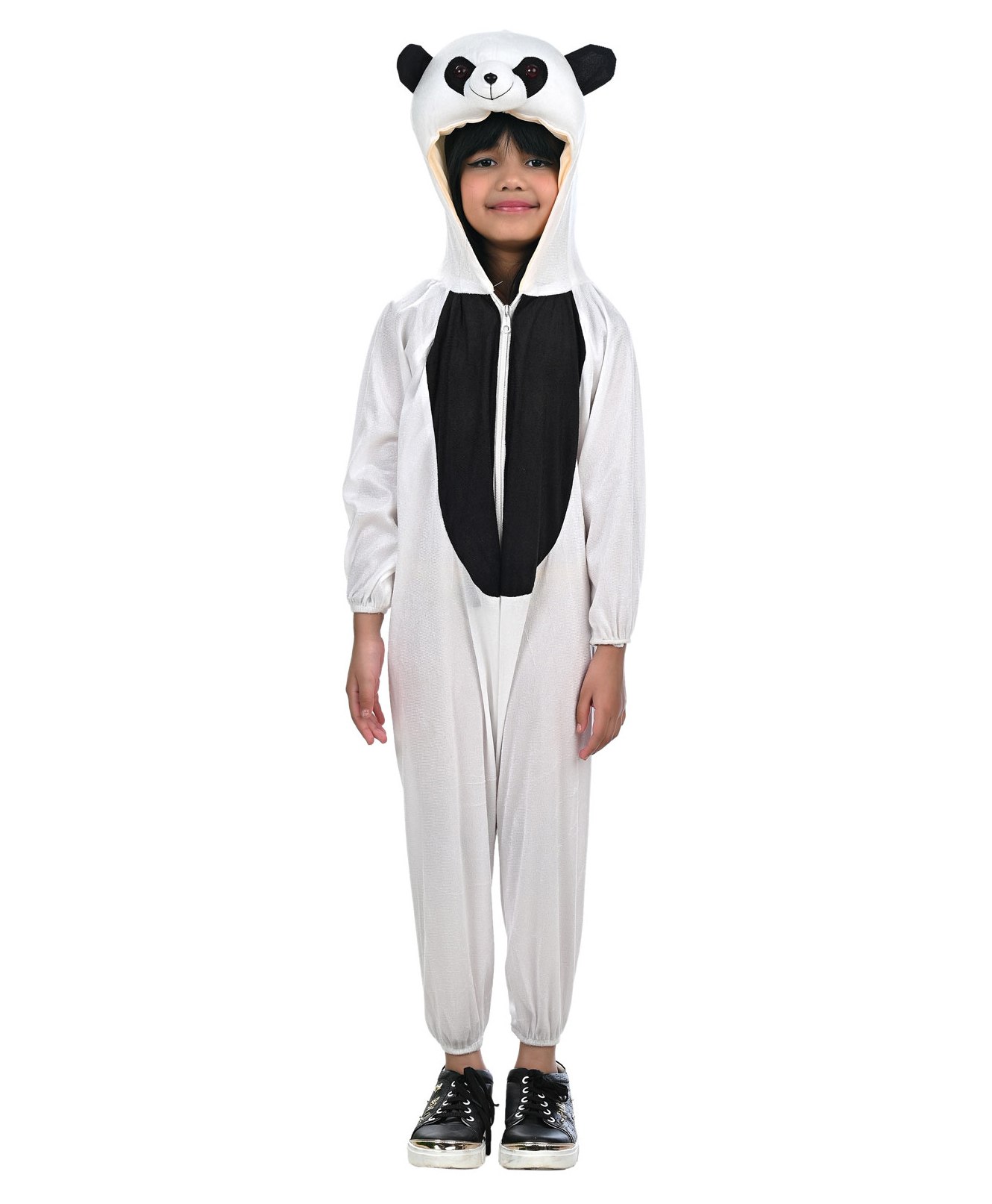 BookMyCostume Full Sleeves Panda Animal Kids Fancy Dress Costume - Black & White-image-11