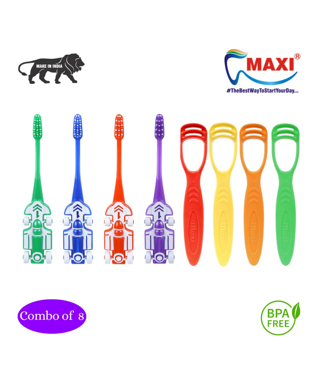 MAXI Junior Oral Care Combo Pack of 8 - Multicolor-image-39
