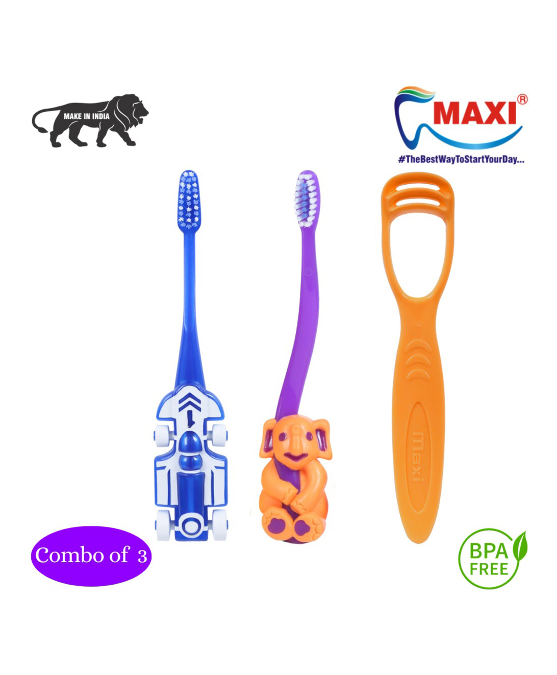 MAXI Junior Oral Care Combo Pack of 3 - Multicolor-image-43