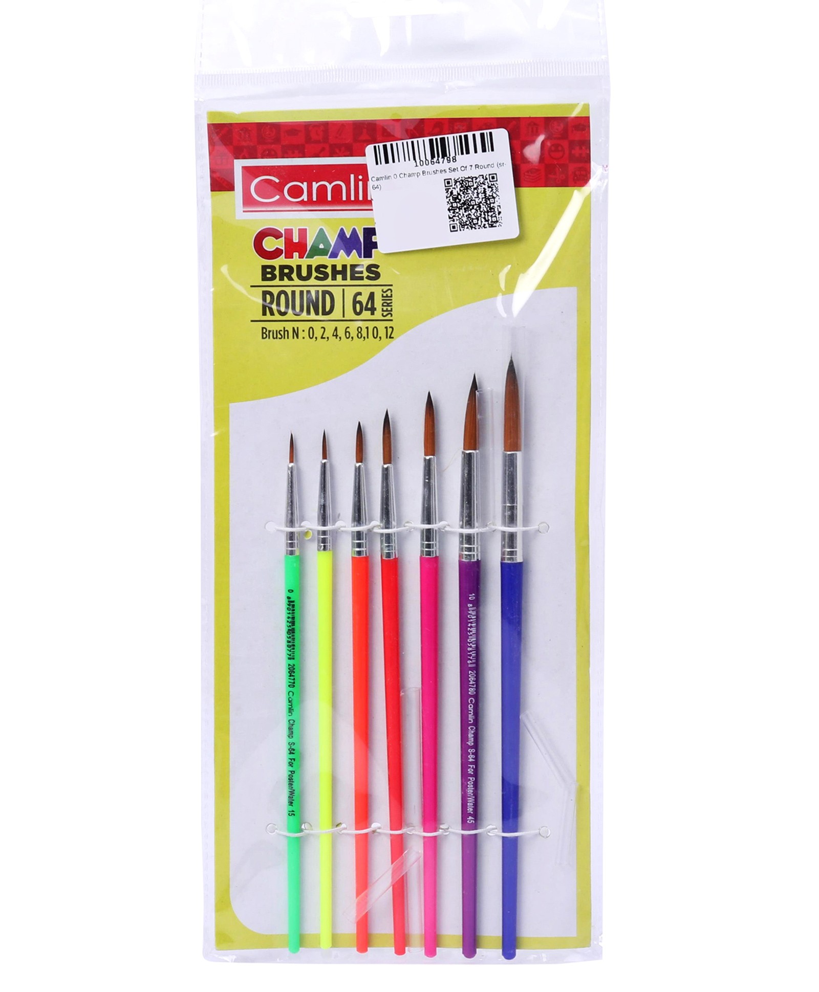 Camlin Champ Brushes Series 64 Pack of 7 Round Brushes - Multicolor-image-35