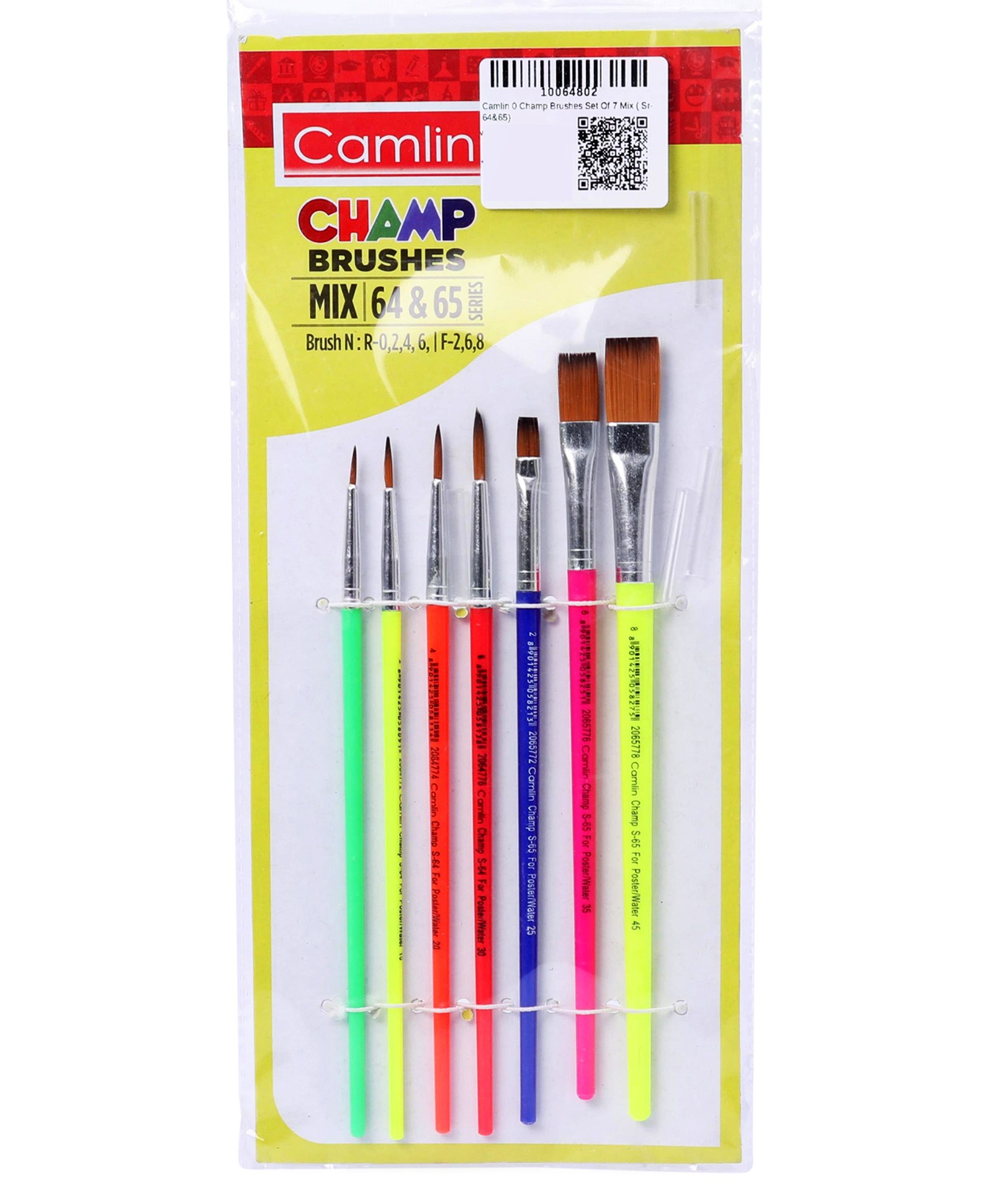 Camlin Champ Brushes Series 64 & 65 Pack of 7 Brushes - Multicolor-picture-23