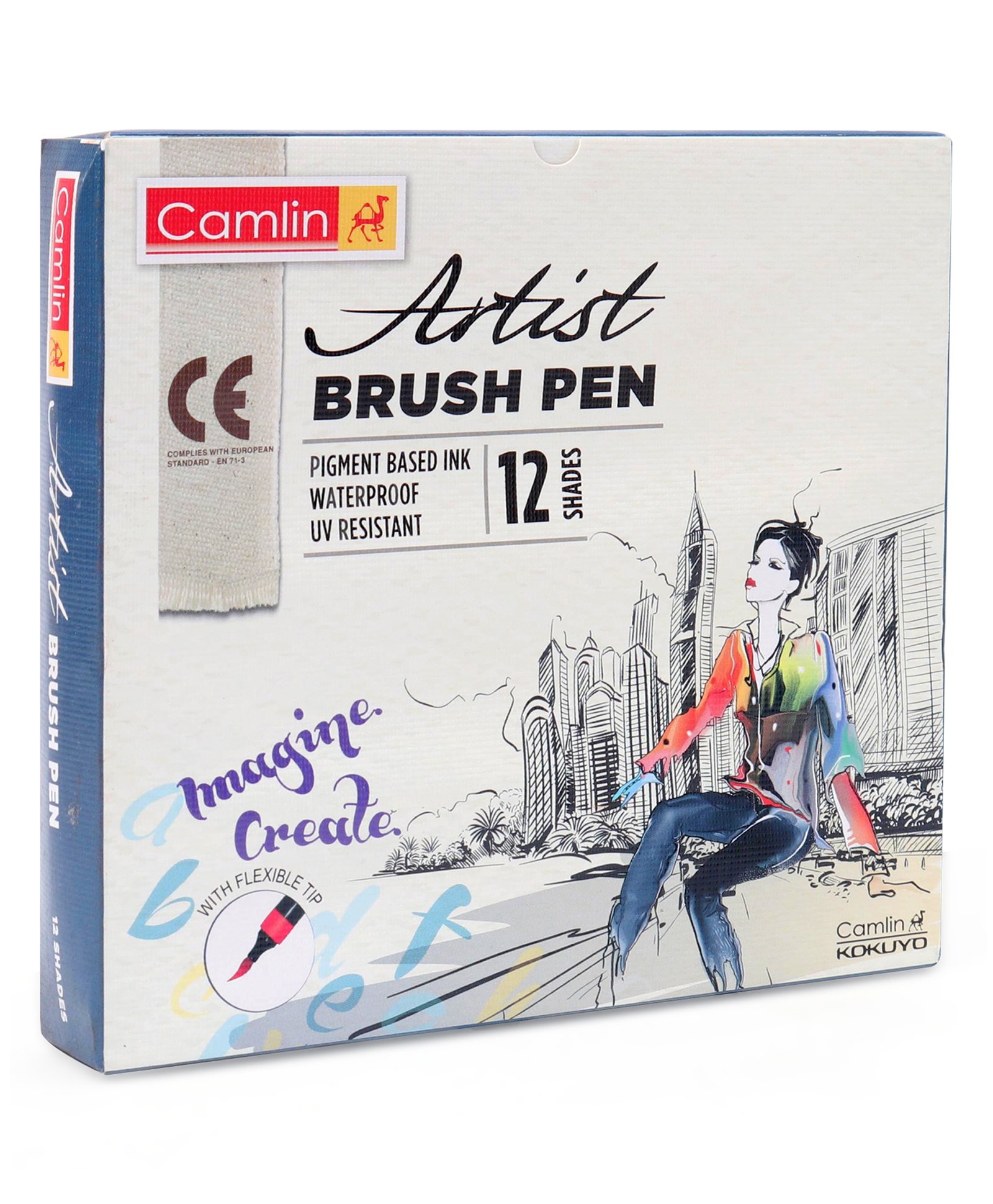 Camlin Artist Brush Pens Set of 12 (Colour & Design May Vary)-picture-10