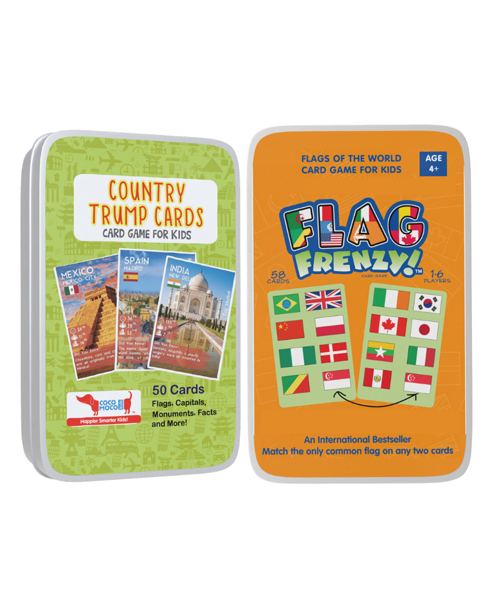 Cocomoco Kids Geography And Flag Frenzy Card Game Pack Of 2 - Multicolour-image-45