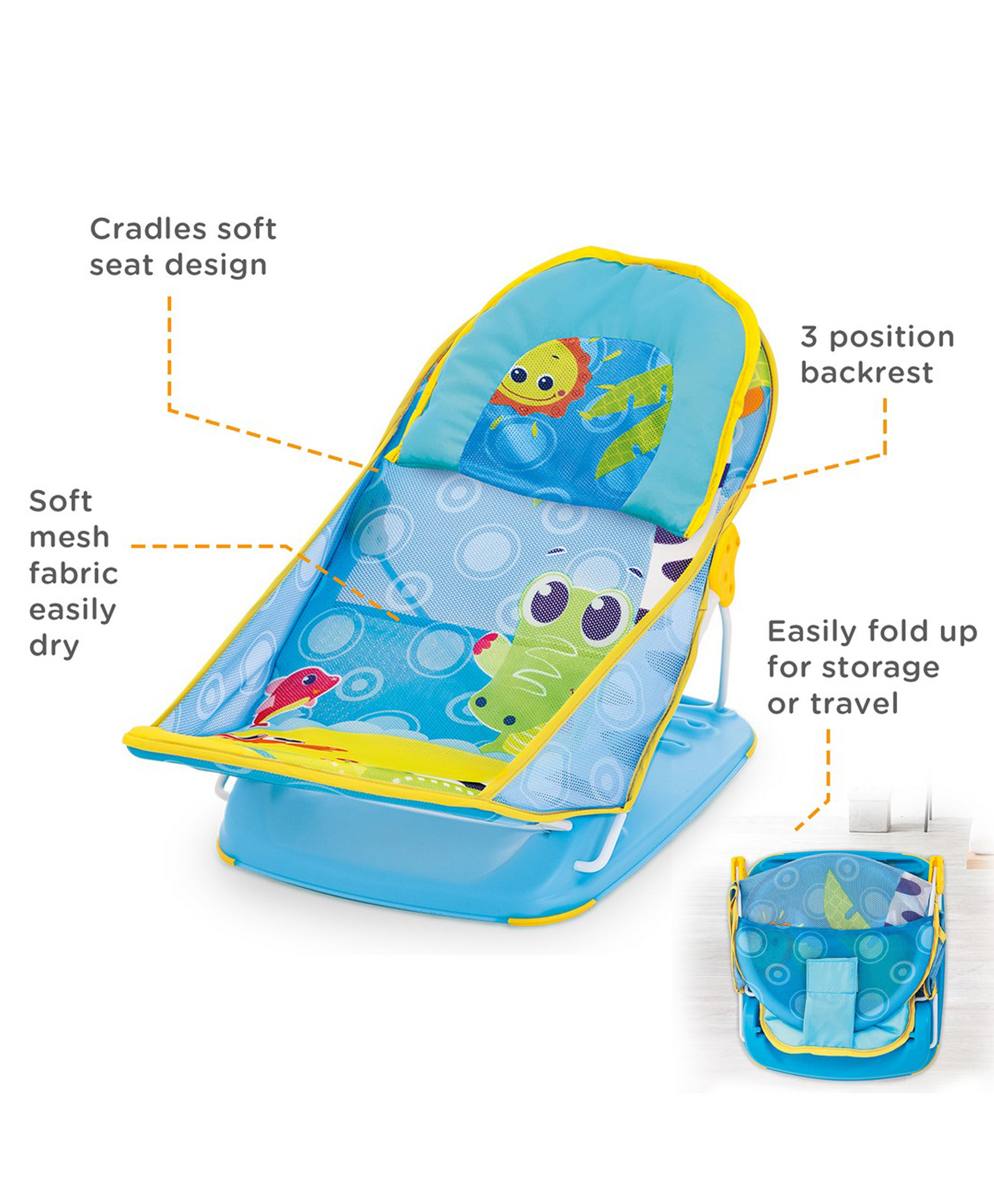 Mastela Deluxe Baby Bather - Blue-picture-18