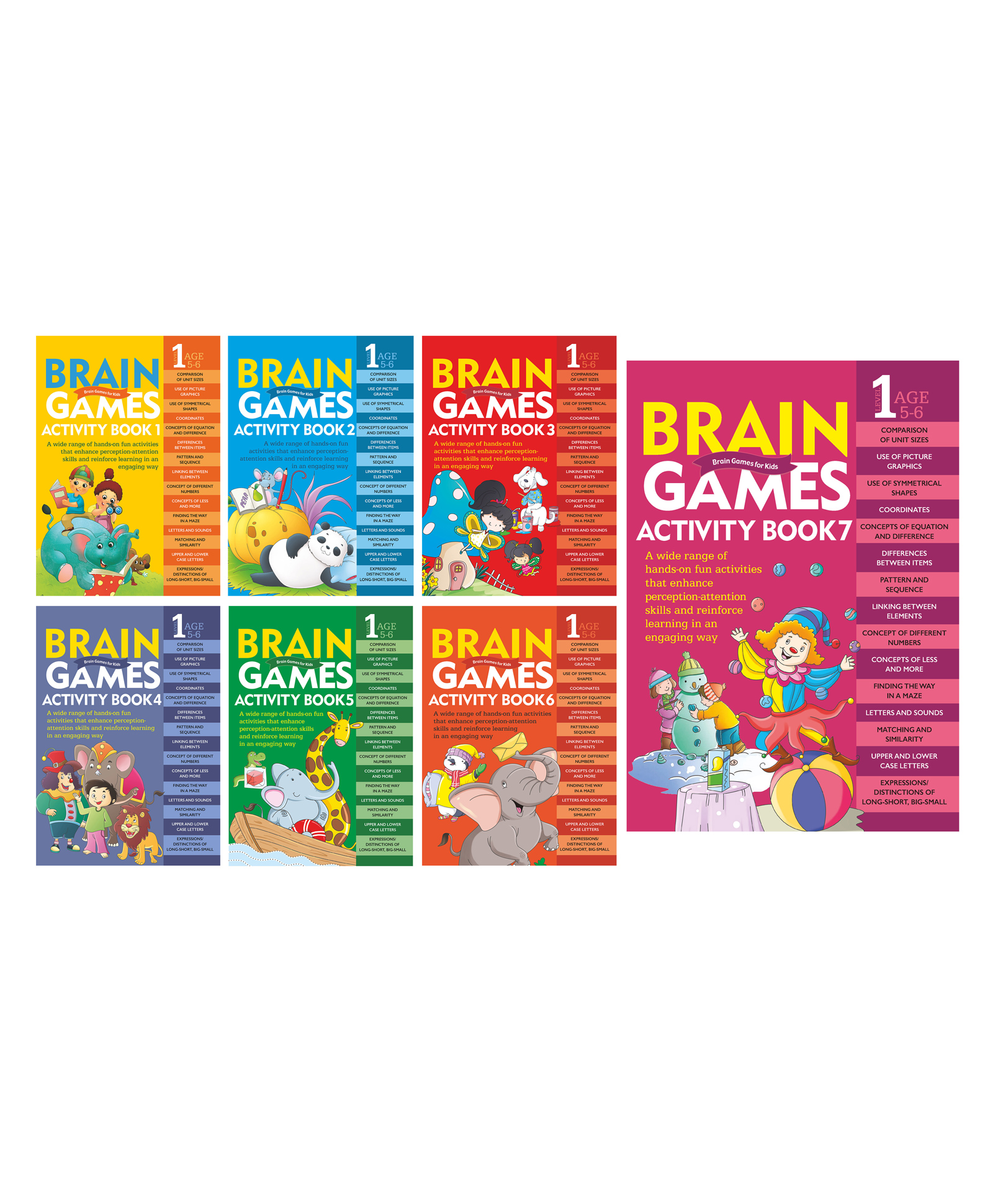 Brain Games Level 1 Activity Book Collection Pack of 7 - English-image-38