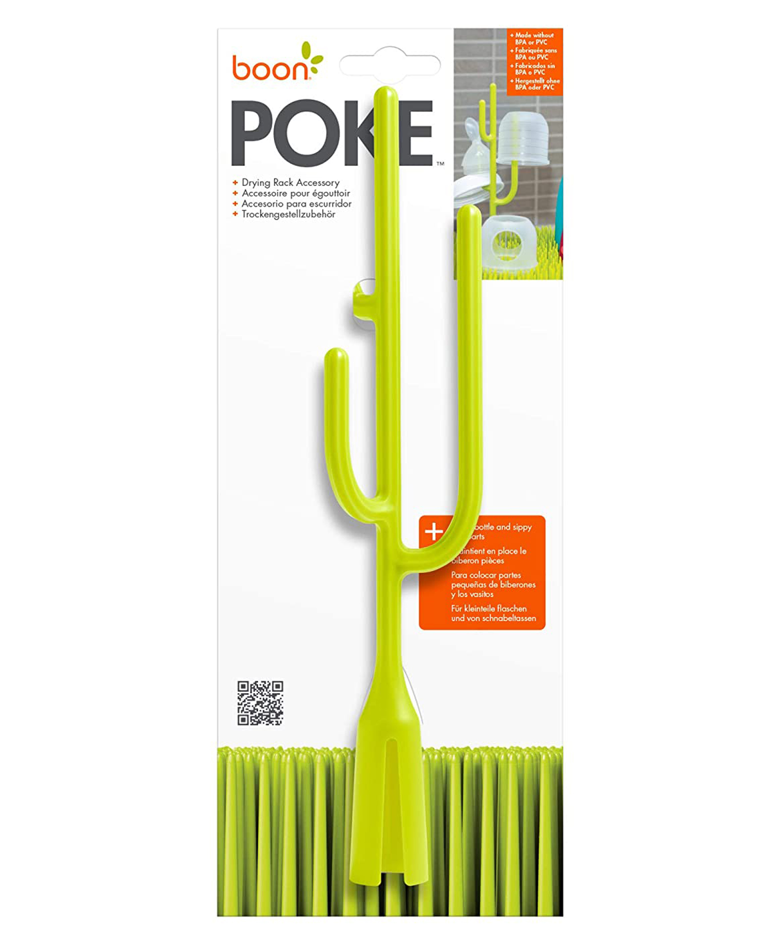 Boon Baby Accessories Poke Grass Shaped Drying Rack - Green-image-4