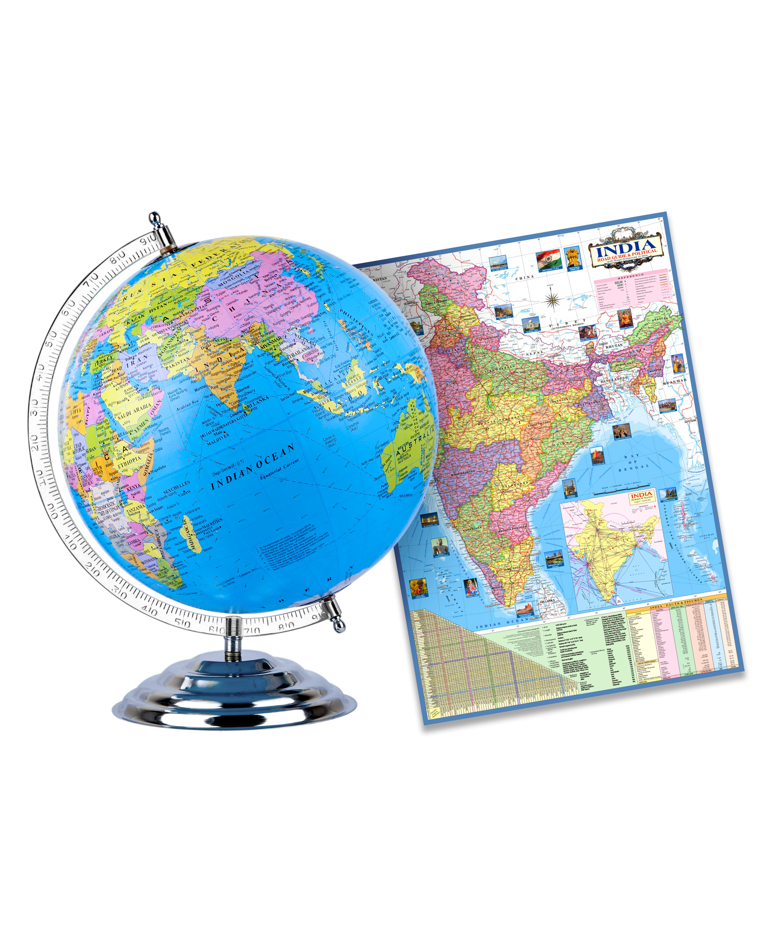 Fiddlerz Educational  Globe With Political Map - Blue-picture-18