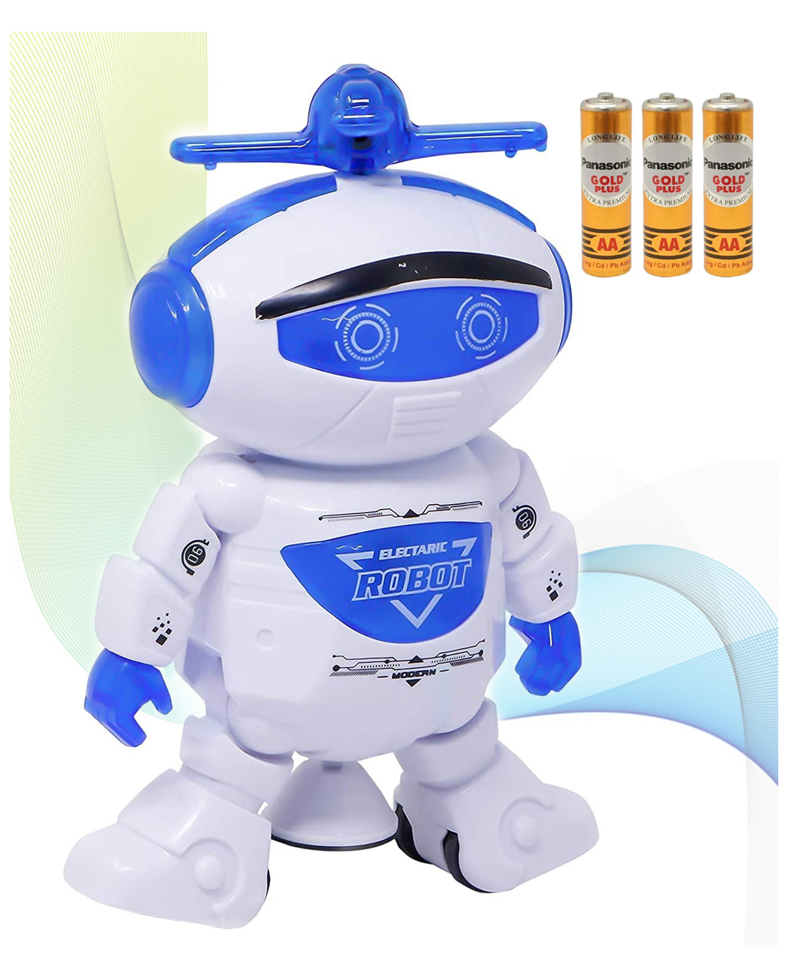 Fiddlerz Musical Toy 360 Degree Rotating Electric Smart Space Walking Dancing Robot Toy - Multicolor-picture-22