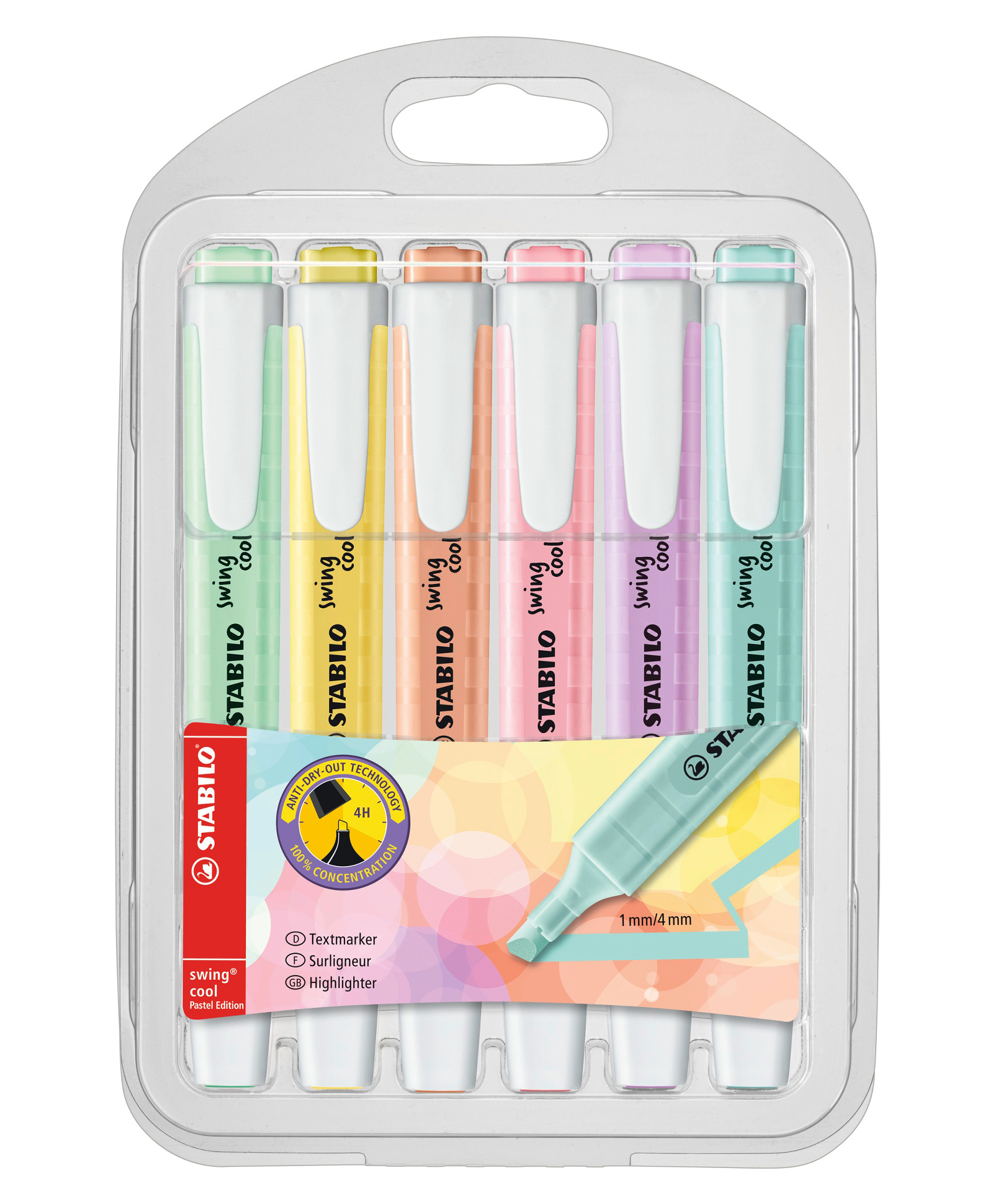 STABILO Swing Cool Wallet Highlighters Pack of 6 - Multicolour-image-41
