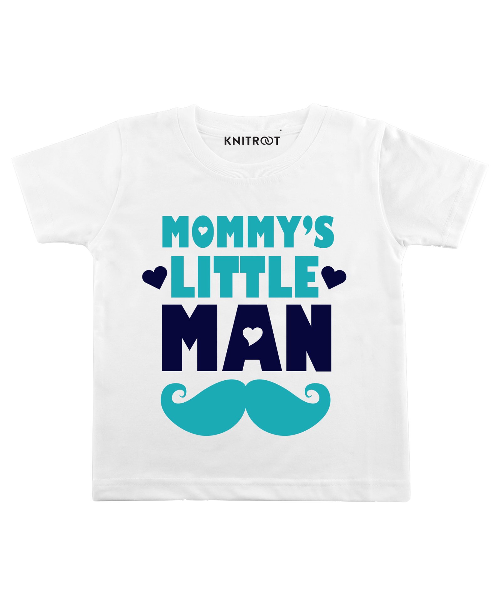 KNITROOT Little Man Print Half Sleeves Tee - White-picture-10