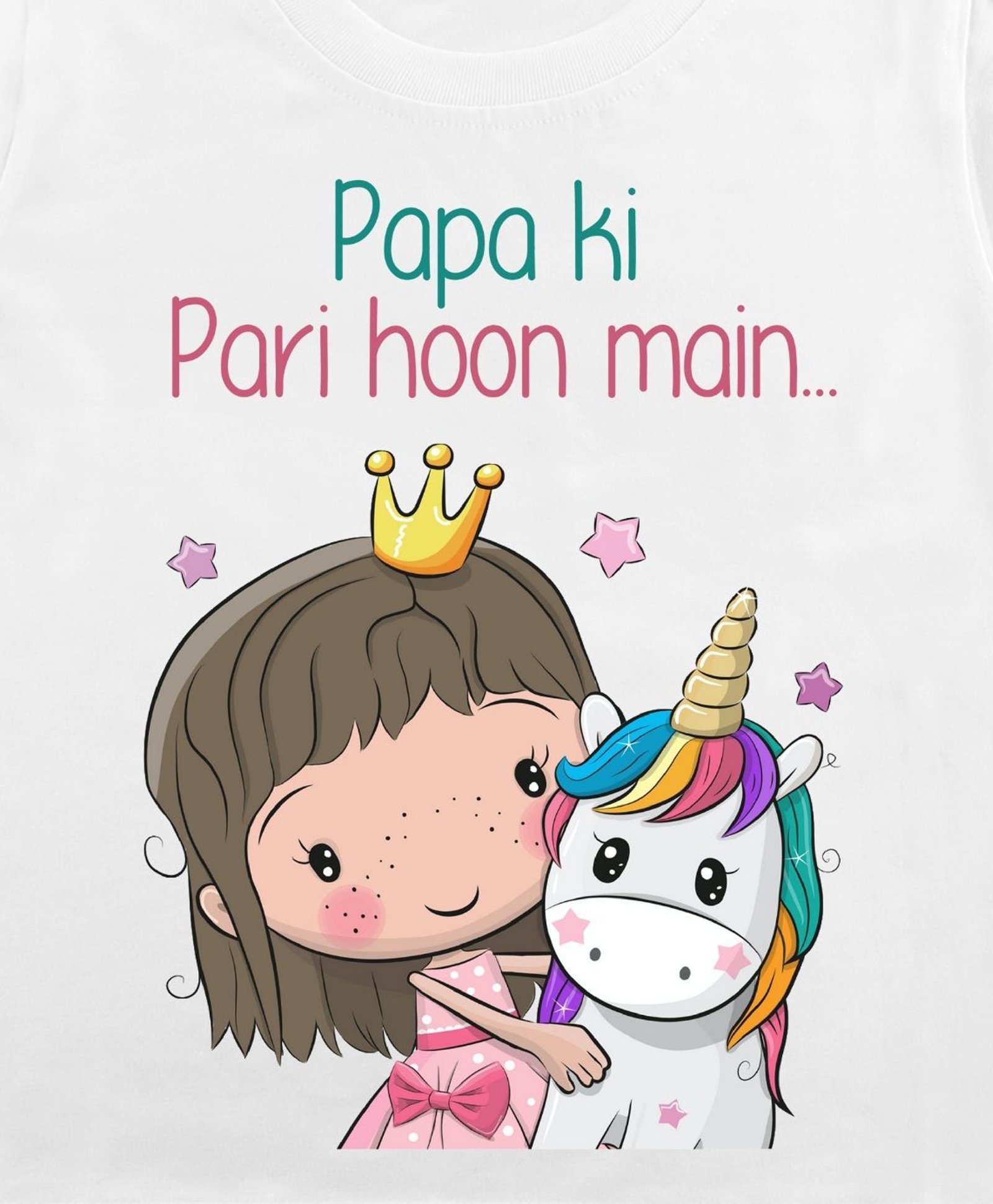 Buy KNITROOT Short Sleeves Papa Ki Pari Tee - White for Girls (7-8 Years)  Online in India, Shop at  - 10116713