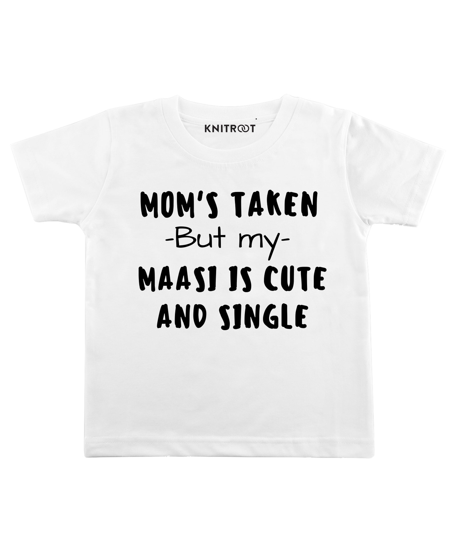 KNITROOT Short Sleeves Mom's Taken Tee - White-image-37