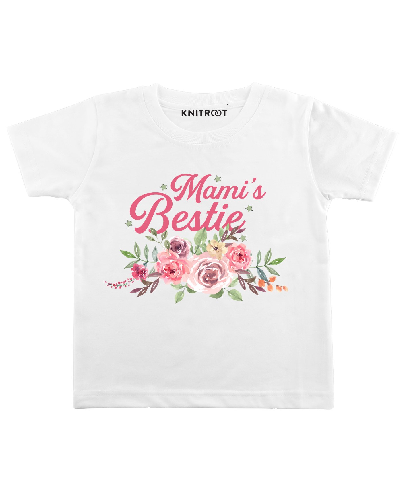 KNITROOT Half Sleeves Mami's Bestie Print Tee - White-picture-22