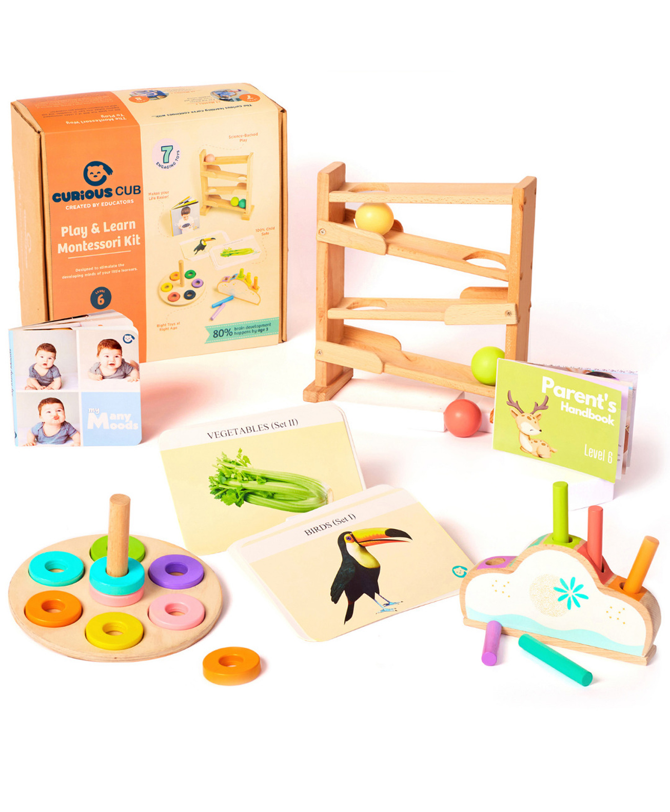 Curious Cub Montessori Learning Wooden Toys Box 6 (7pcs)-picture-21