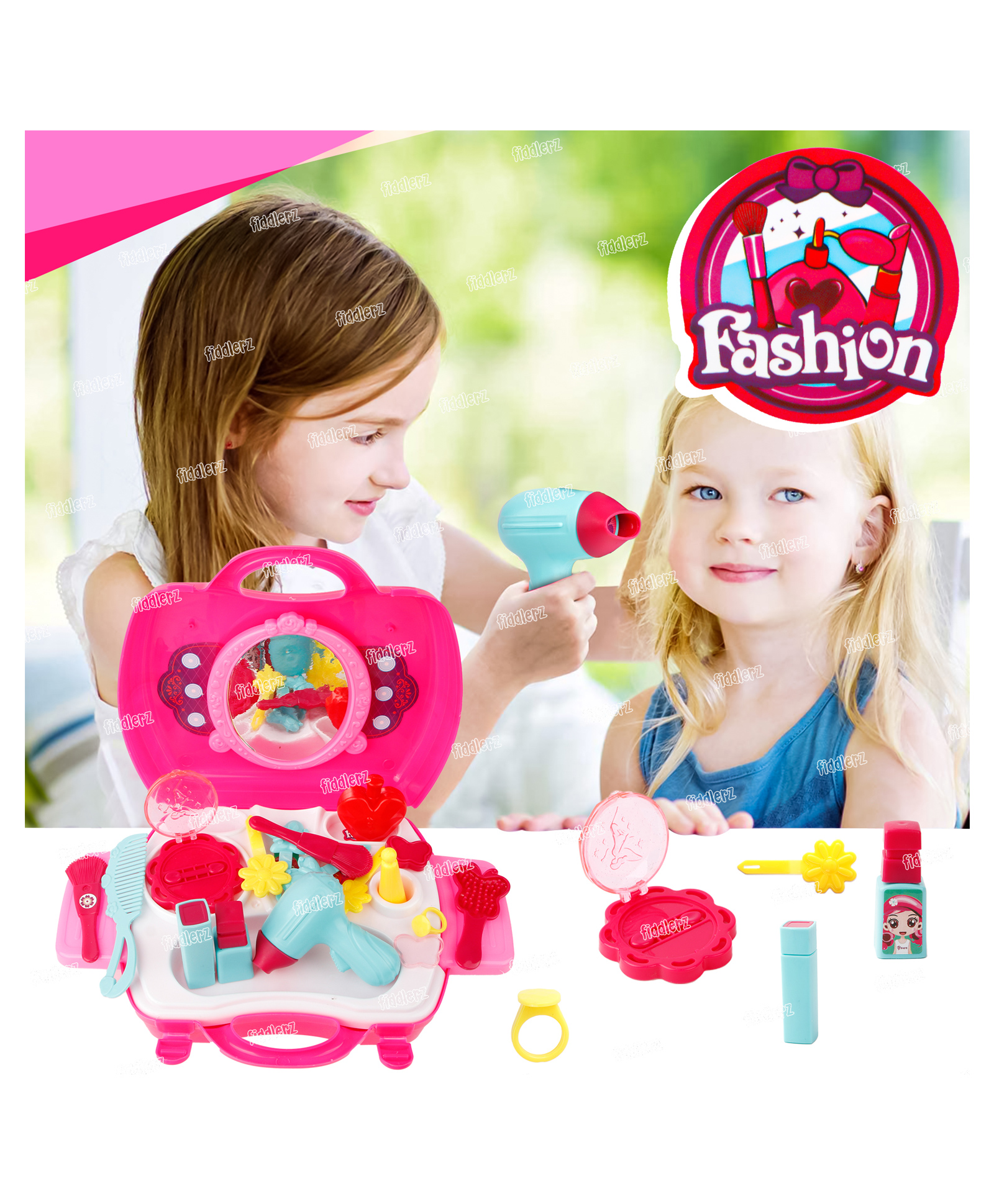 Fiddlerz Dresser Back Pack Play Set of 21 - Multicolour-image-39