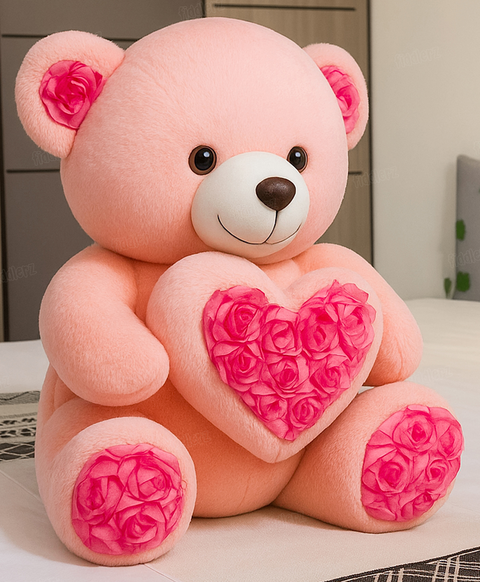Fiddlerz Teddy Bear Plush Toy Multicolour - Height 45 cm-image-7