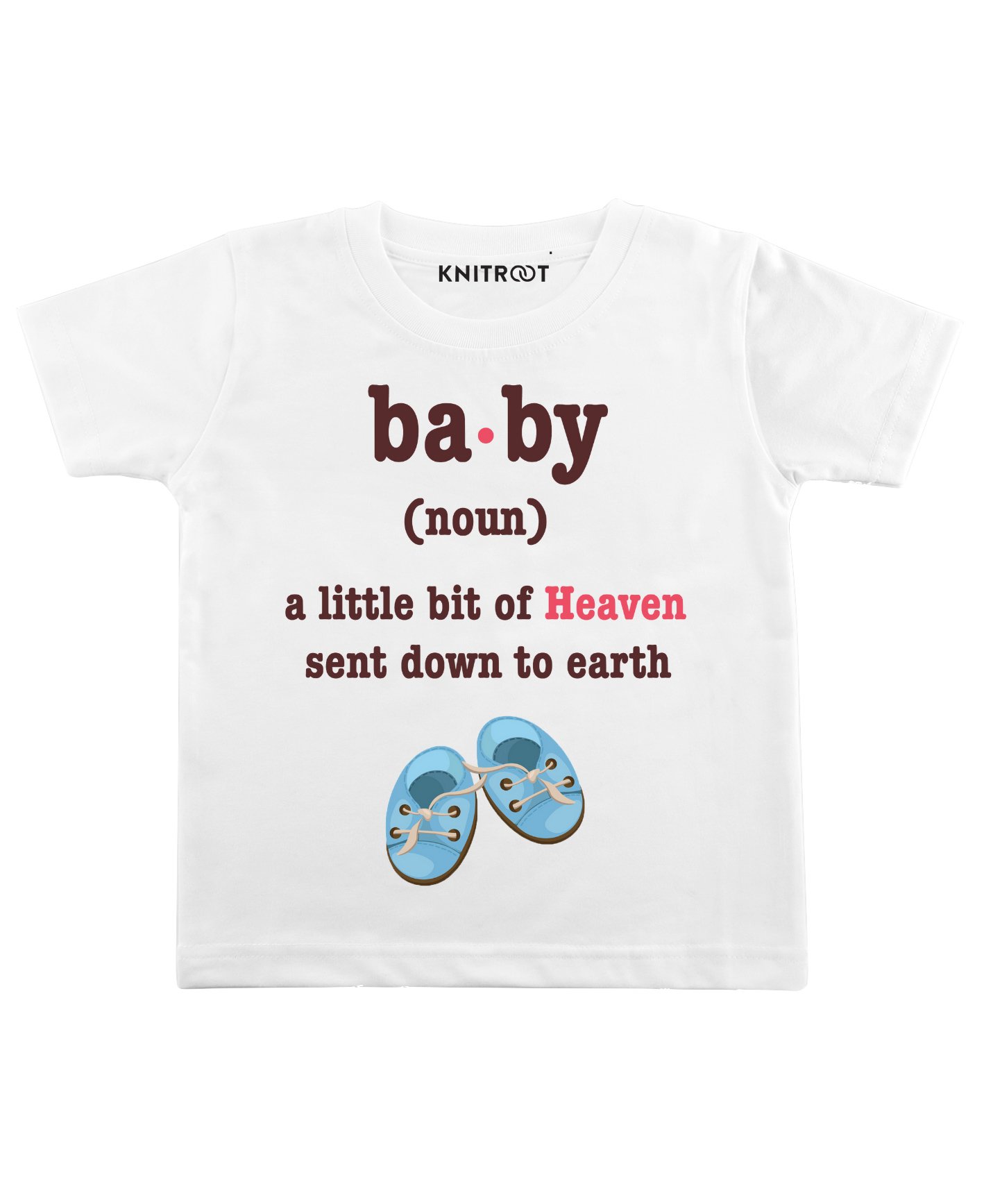 KNITROOT Half Sleeves Baby Print Tee - White-image-30