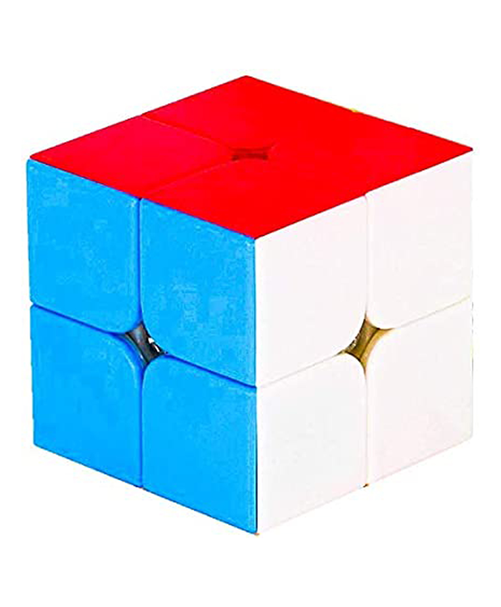 VGRASSP 2x2 High Speed Sticker Less Magic Cube for Stress Relief (Color May Vary)-image-0