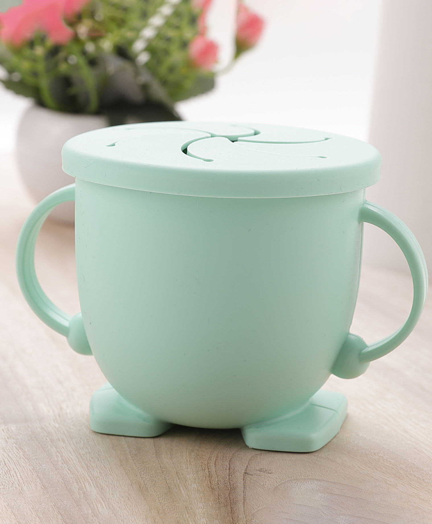 fab n funky Twin Handle Mug with Lid - Green-picture-28