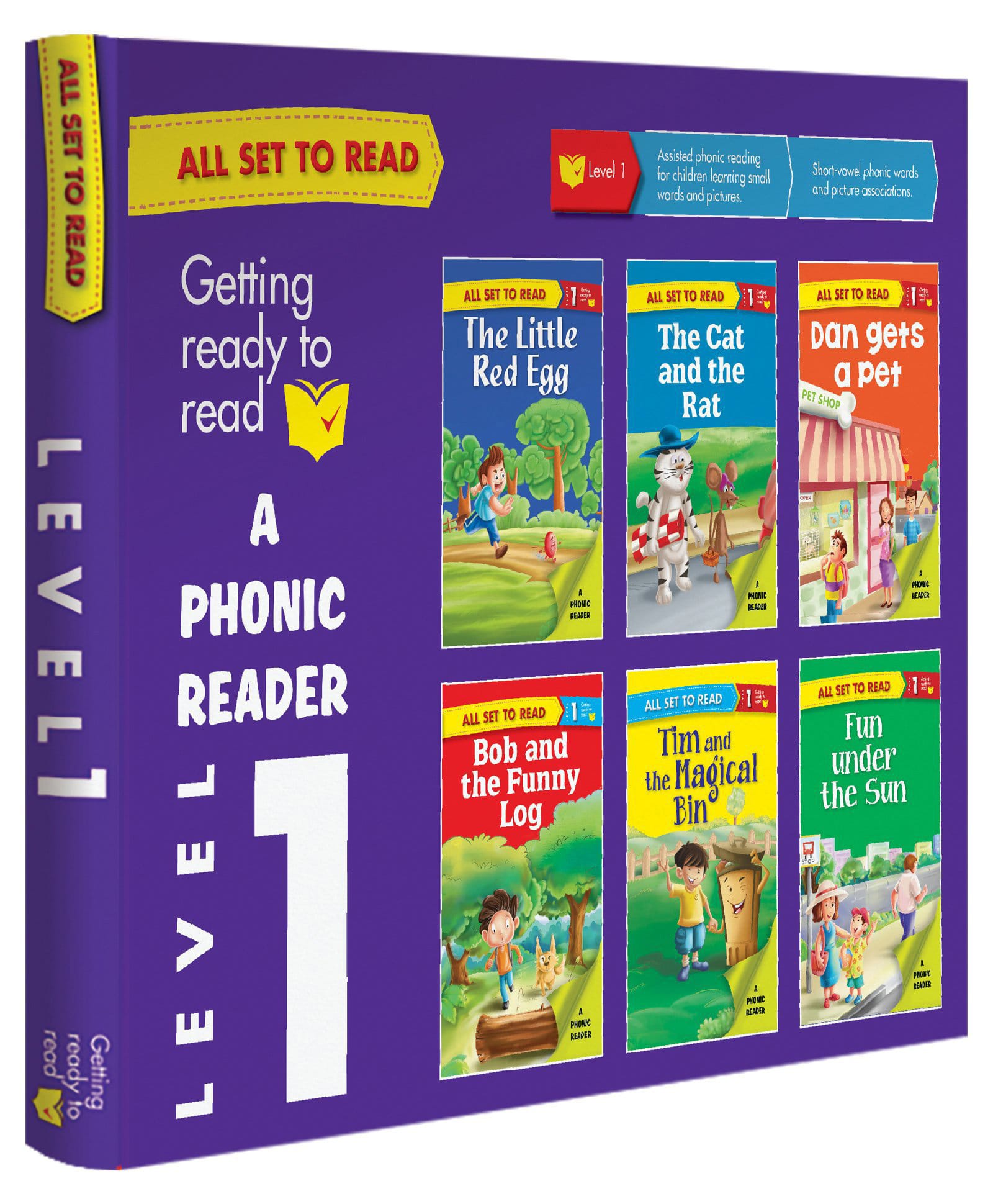 om books international All Set to Read Phonic Reader Level 1 Books Pack of 6 - English-picture-40