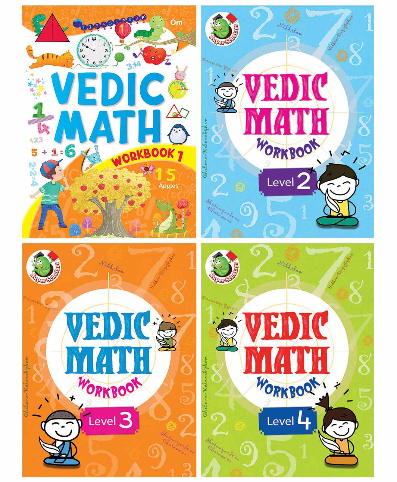 Vedic Math Grade 1st to 4th Book Pack of 4 - English