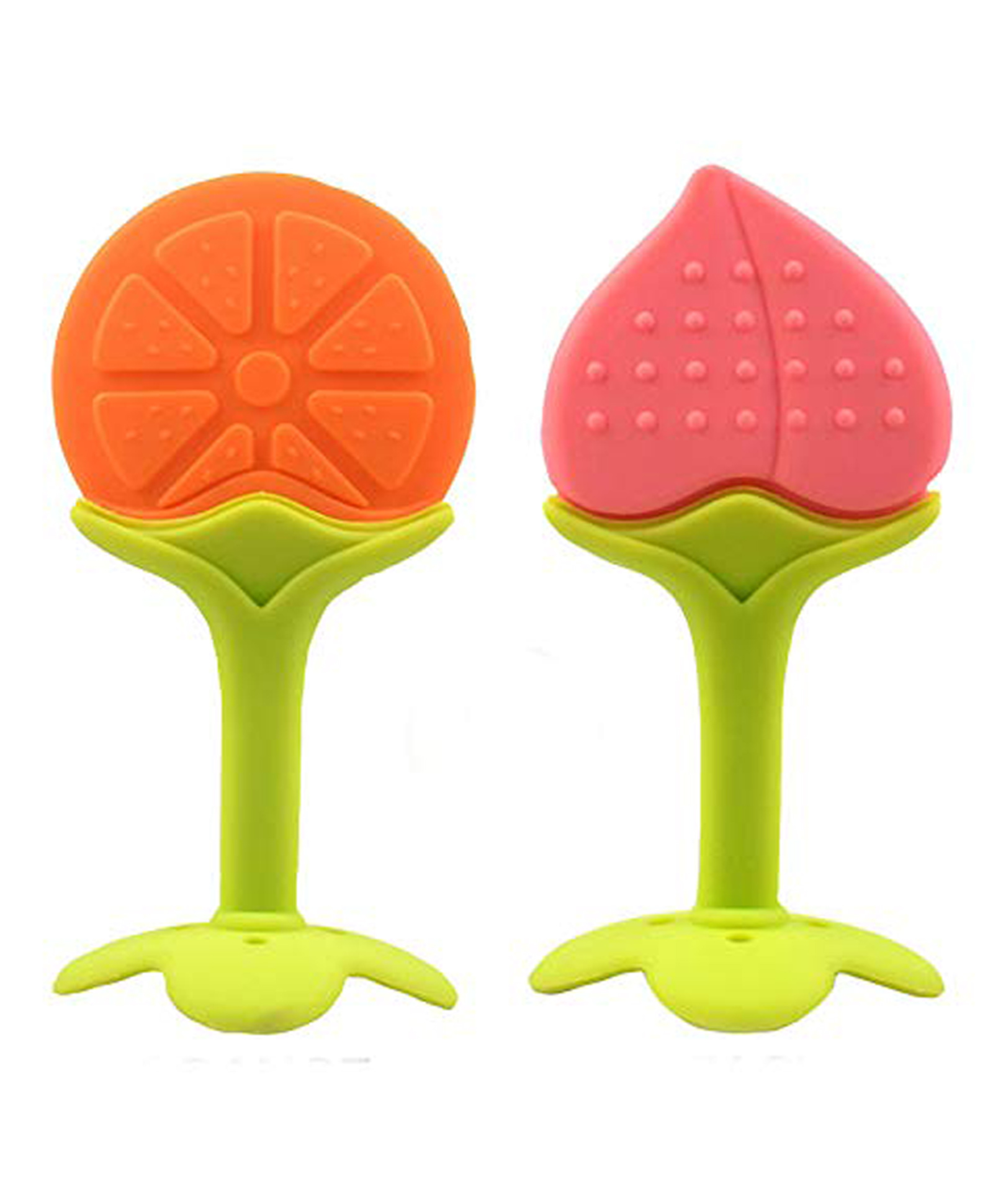 Enorme Silicone Orange & Peach Shape Teether Pack of 2 - Multicolour-image-8