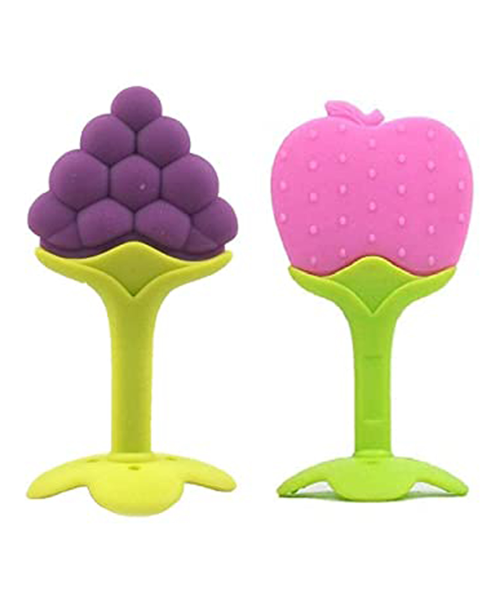 Enorme Silicone Grapes & Apple Shape Teether Pack of 2 - Multicolour-picture-15