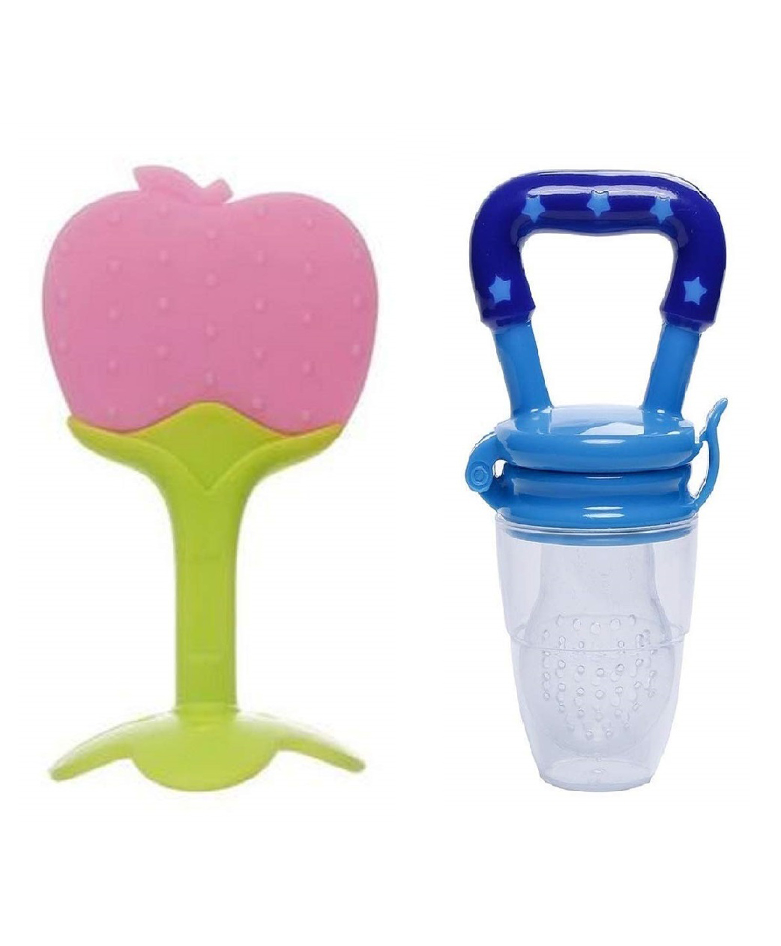 Enorme Silicone Apple Fruit Shape Teether With Feeding Nibbler - Multicolour-image-14
