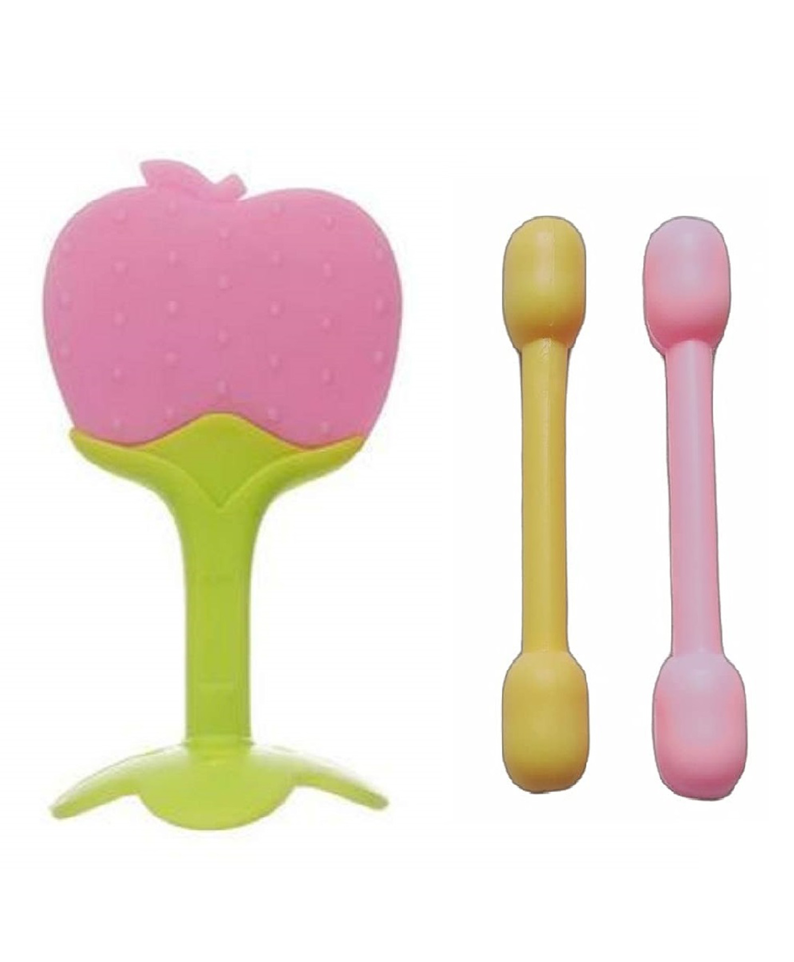 Enorme Silicone Apple Fruit Shaped Teether with Dumbler Teether - Multicolour-image-43