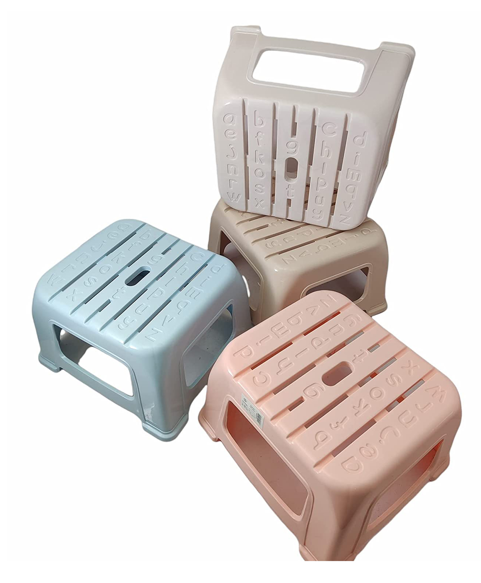FunBlast Rectangle Shape Step Stool Pack of 4 - Multicolour-picture-21