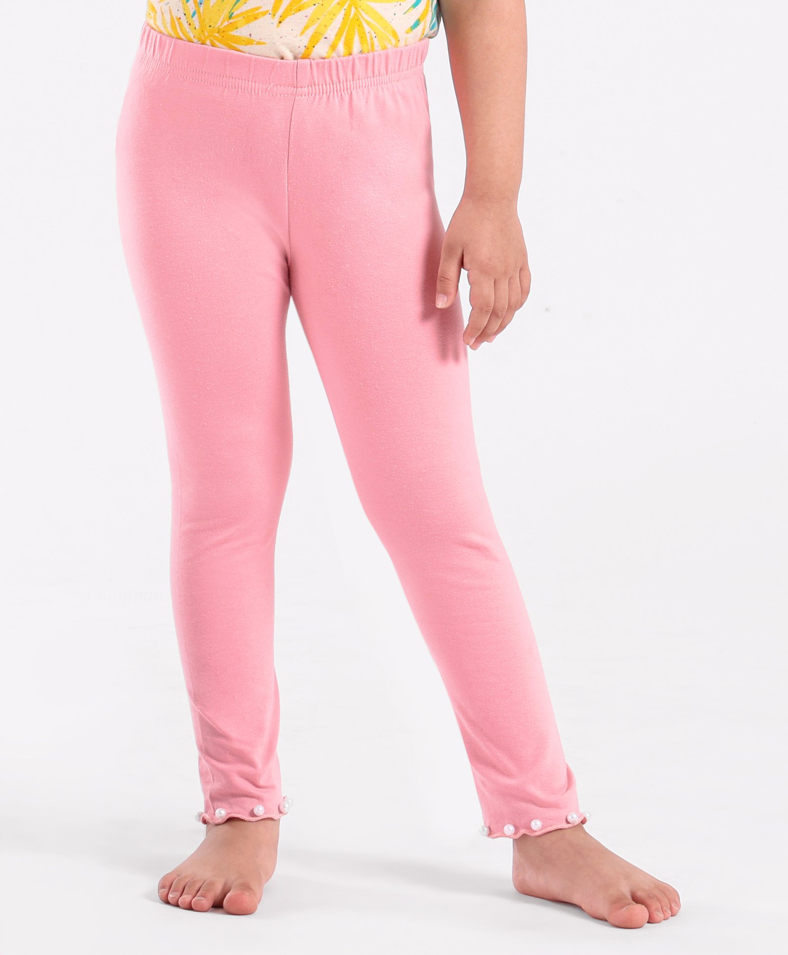 Kookie Kids Full Length Solid Color Leggings - Pink-picture-35