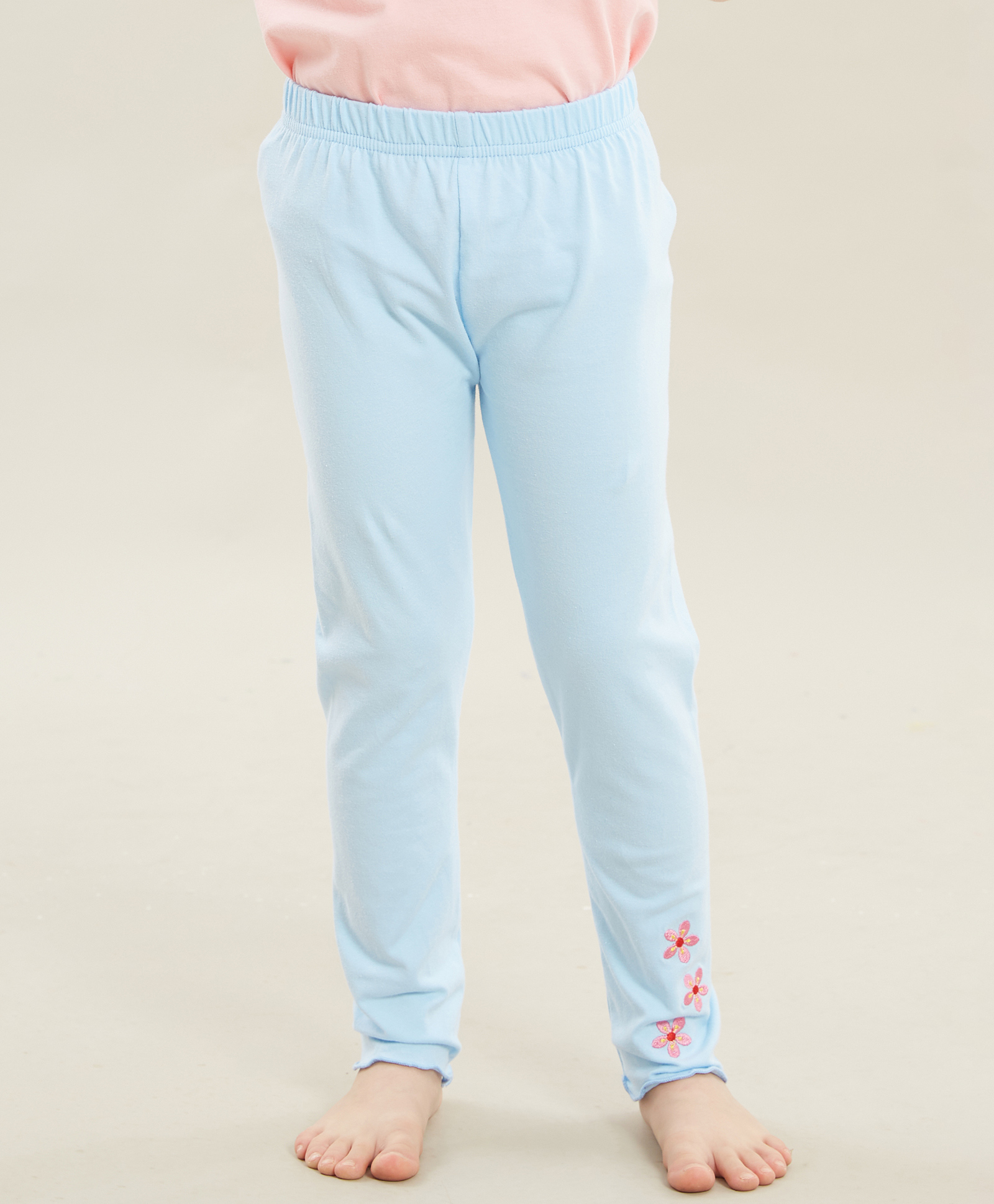 Kookie Kids Full Length Solid Color Leggings - Blue-image-37