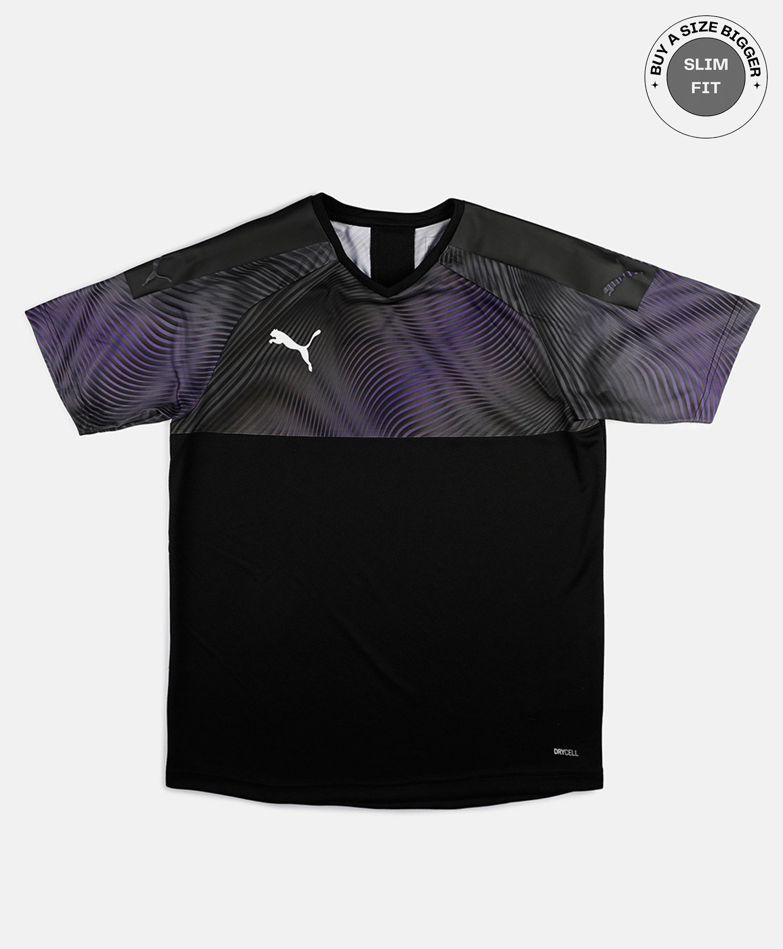 Puma Half Sleeves CUP Jersey Jr Logo Print - Black-picture-14