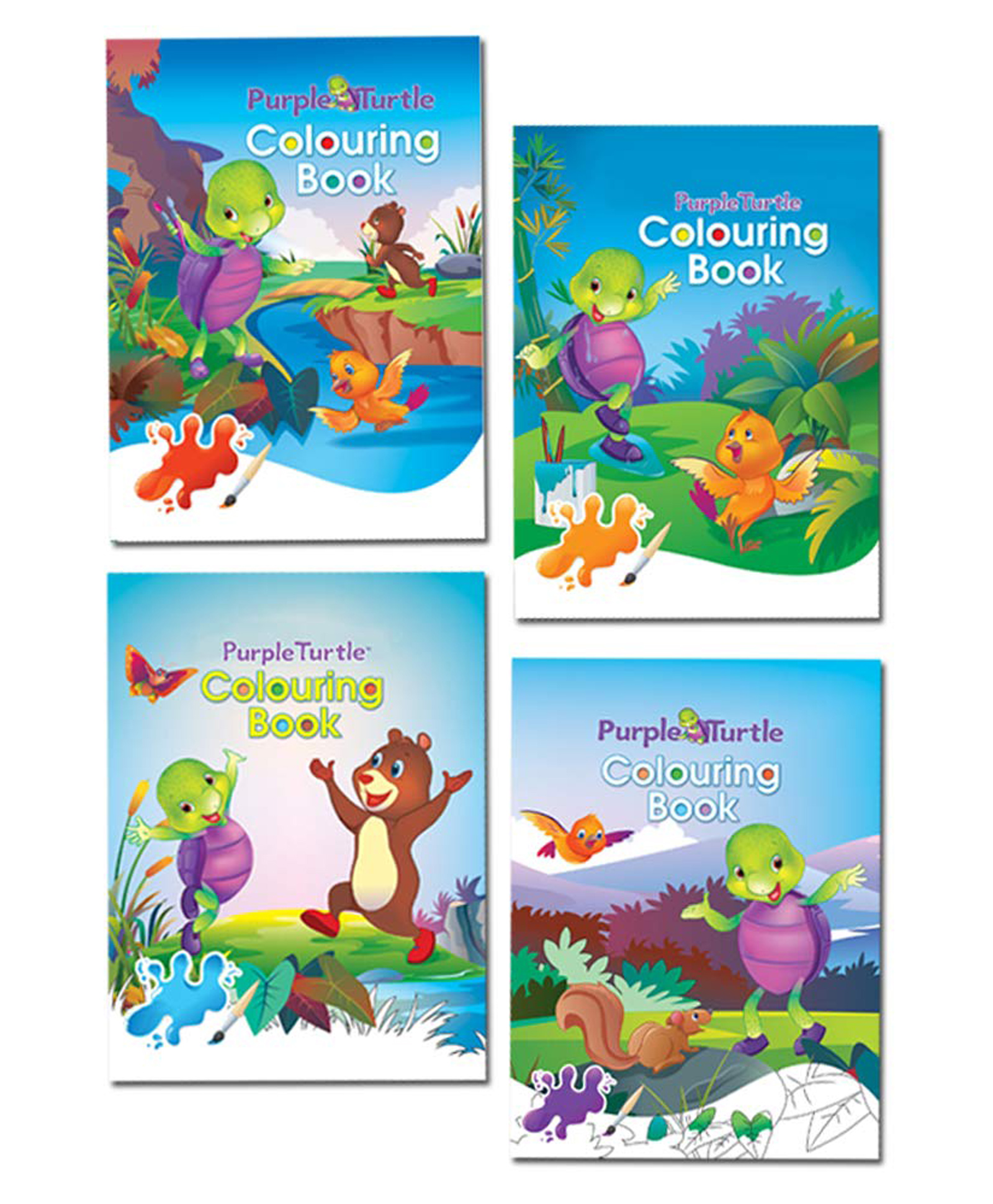 Purple Turtle Colouring Books for 3 to 5 year Kids (Combo of 4 Colouring Books) - English-image-36