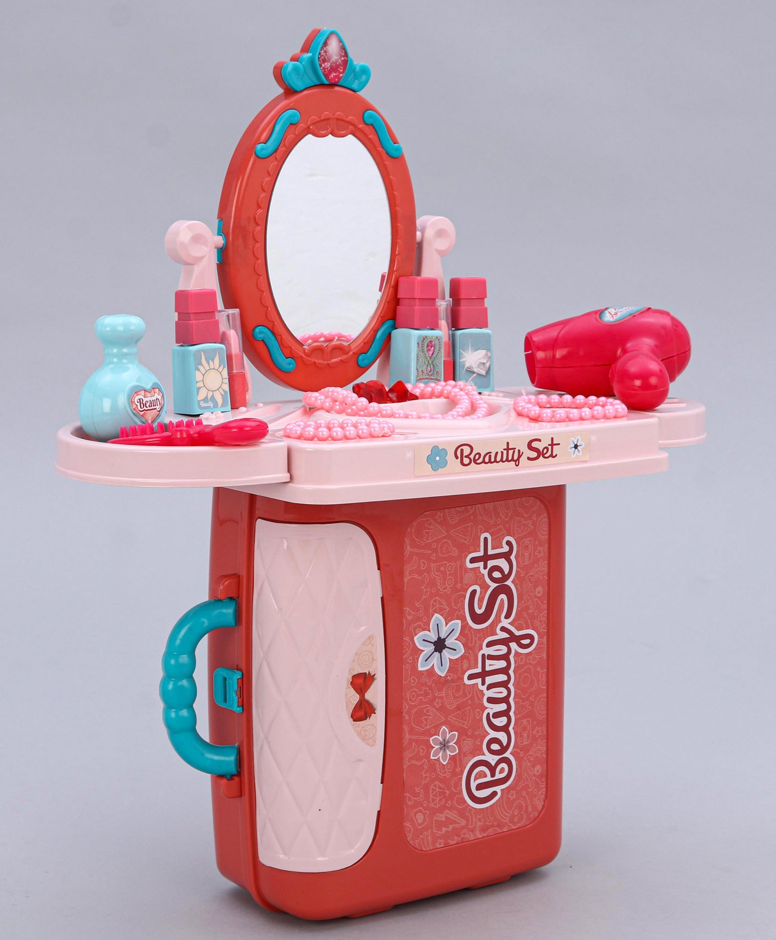 UrbanTots Beauty Makeup Set with Suitcase - Red-image-3