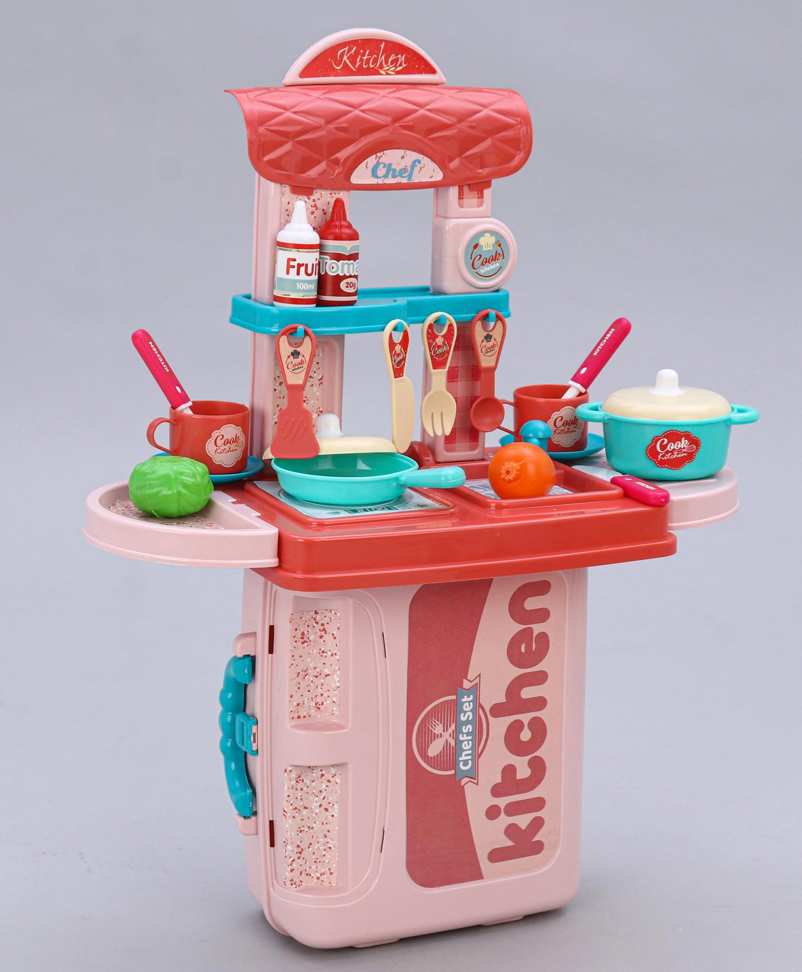 UrbanTots Kitchen Playset with Suitcase - Pink-image-7