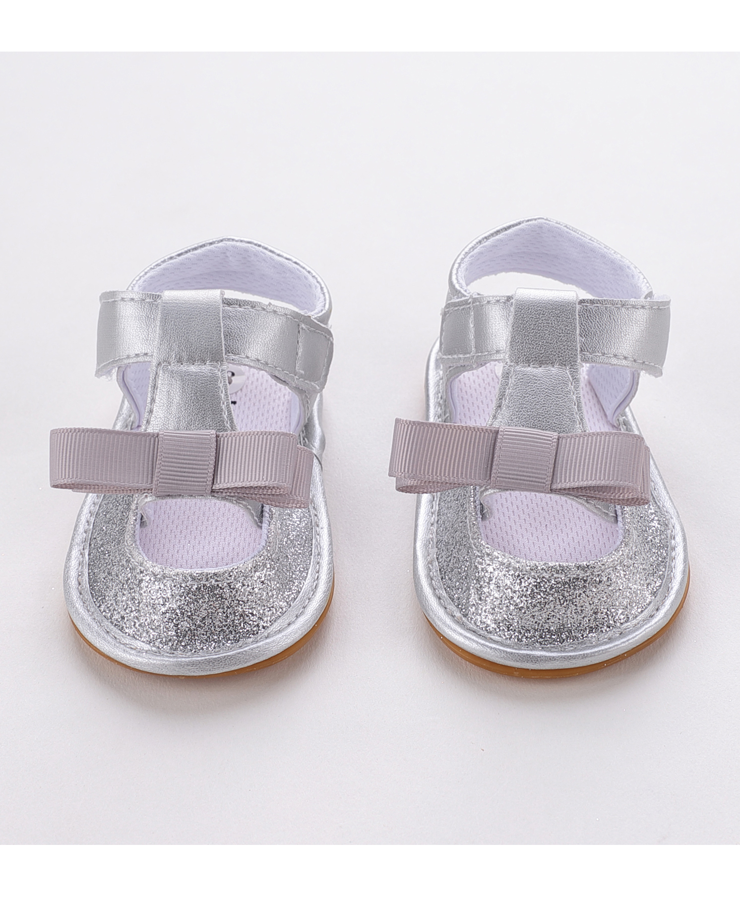 Babyoye Party Wear Sandals Style Booties - Silver-image-7