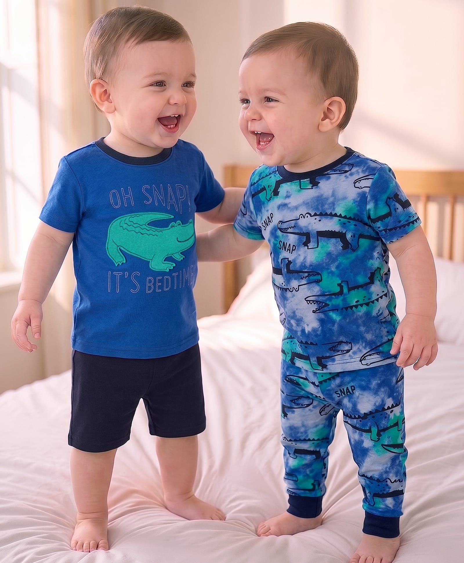 Carter's 4-Piece Alligator 100% Snug Fit Cotton PJs - Blue-image-23