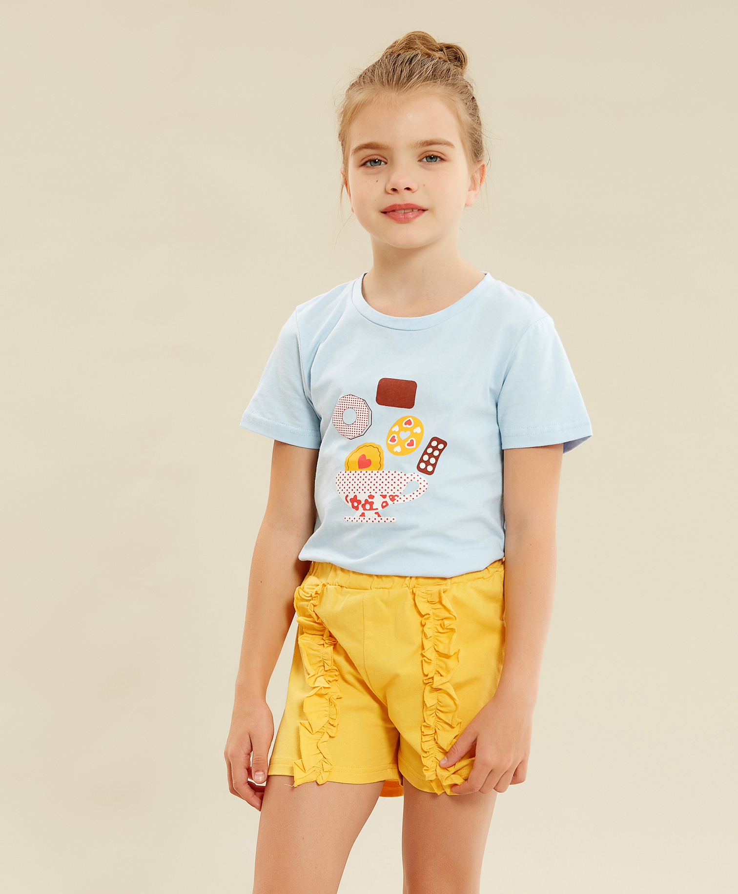 Kookie Kids Shorts Solid Color - Yellow-picture-25