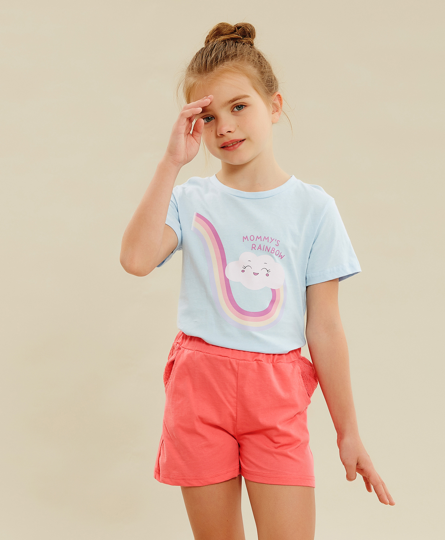 Kookie Kids Shorts Solid Color - Red-picture-15
