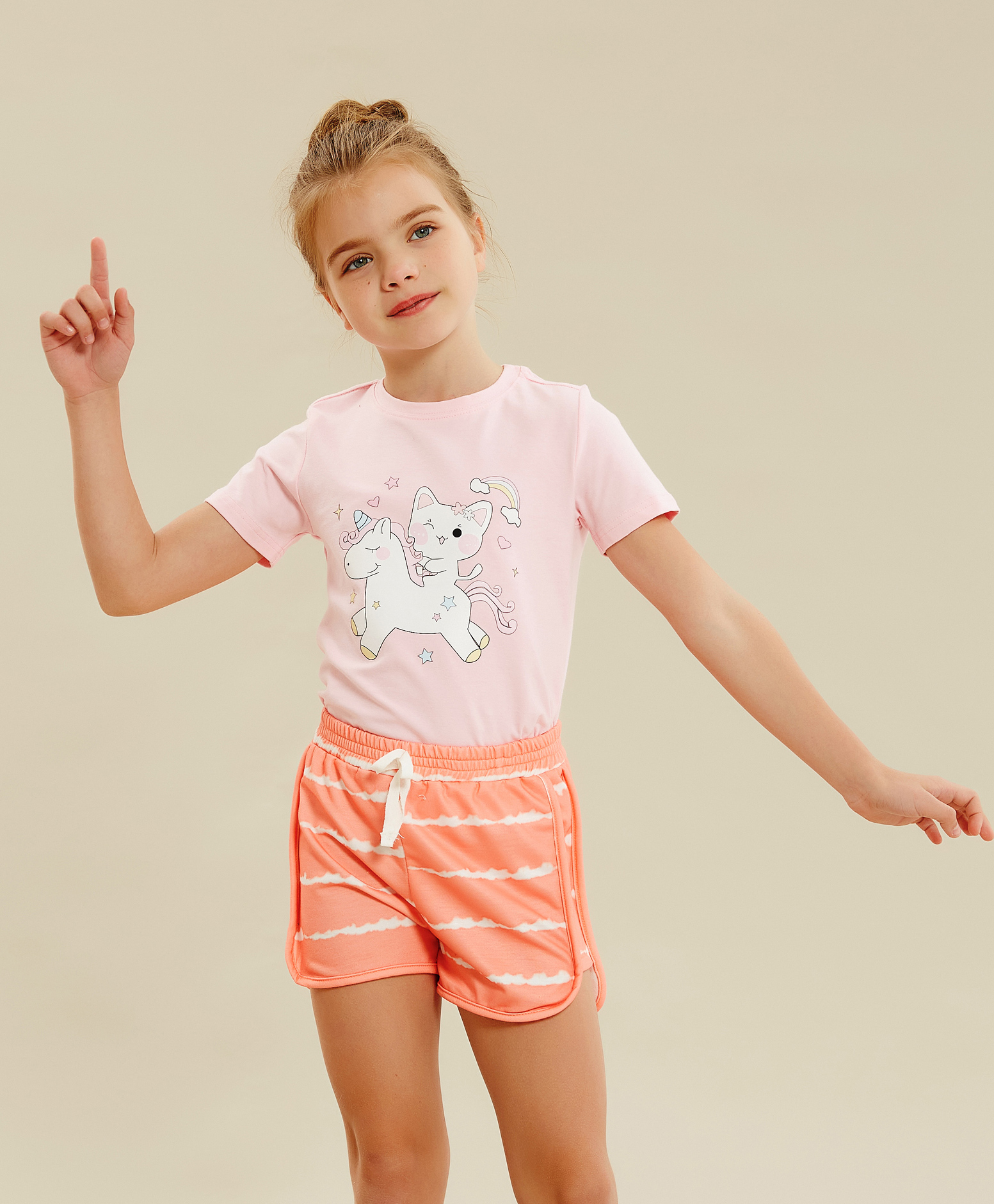 Kookie Kids Shorts With Drawstring - Orange-picture-14