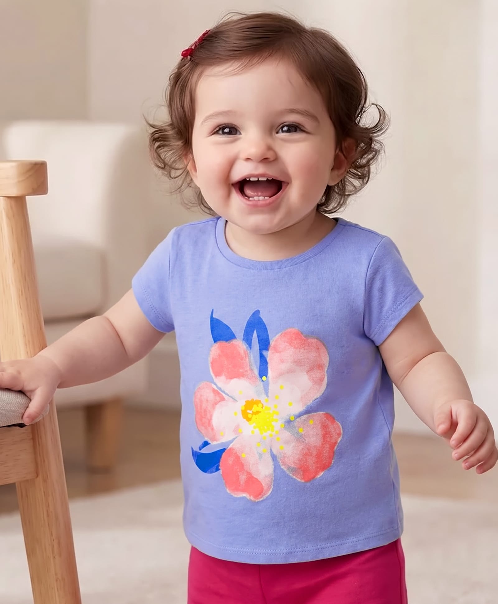 Carter's  Floral Jersey Tee - Light Blue-image-11