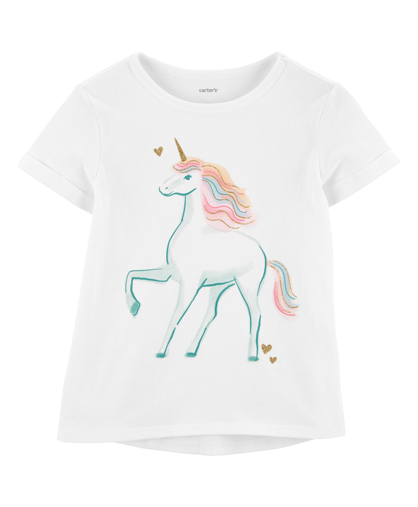 Carter's Unicorn Jersey Tee - White Blue-picture-19