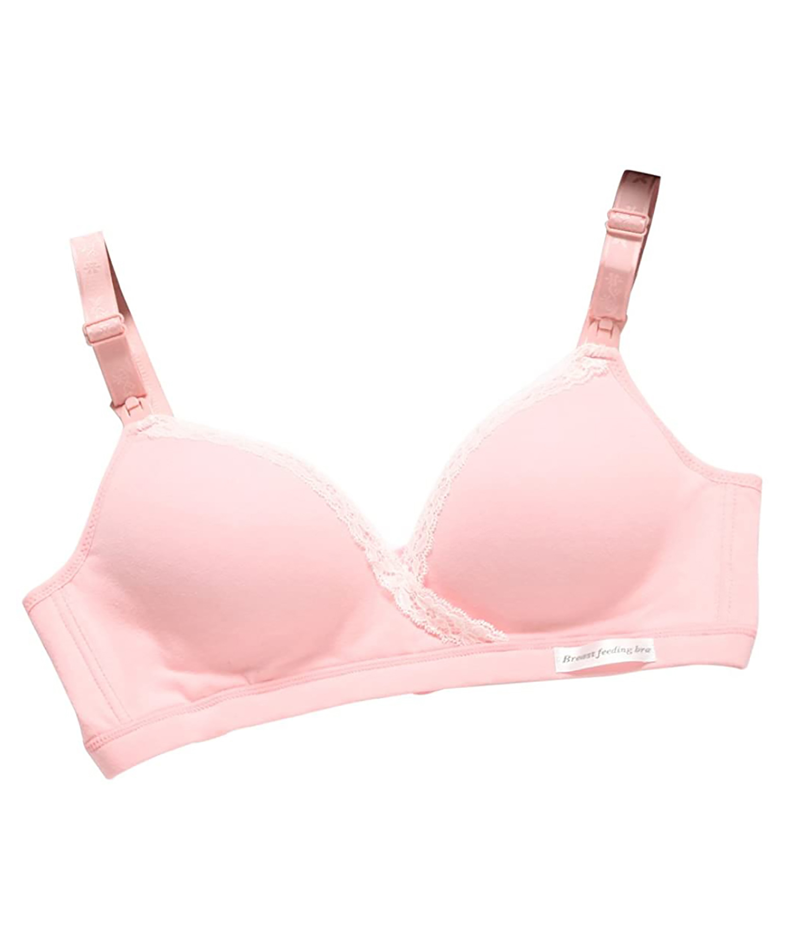 MOMISY Wirefree Cotton Maternity Nursing Bra - Pink-image-12