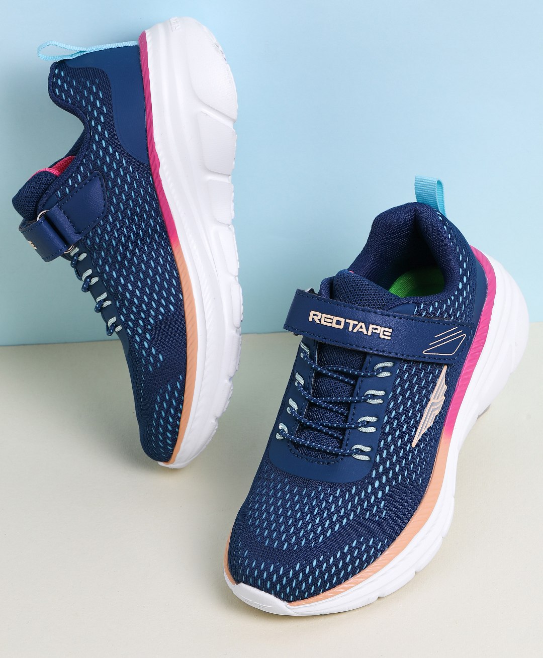 Buy Red Tape Solid Walking Shoes - Navy 