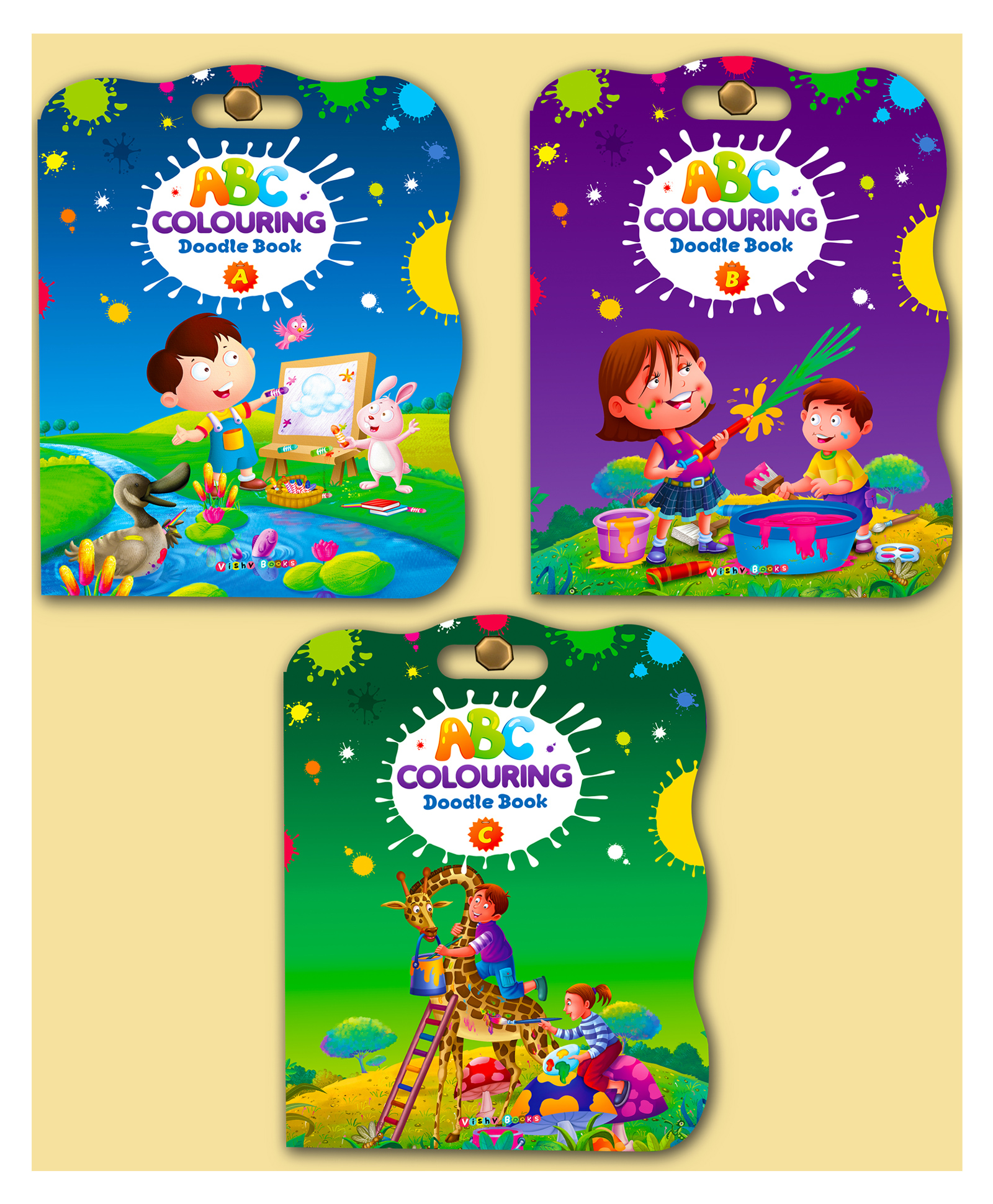 vishv books ABC Colouring Doodle Book Pack of 3 - English-picture-10