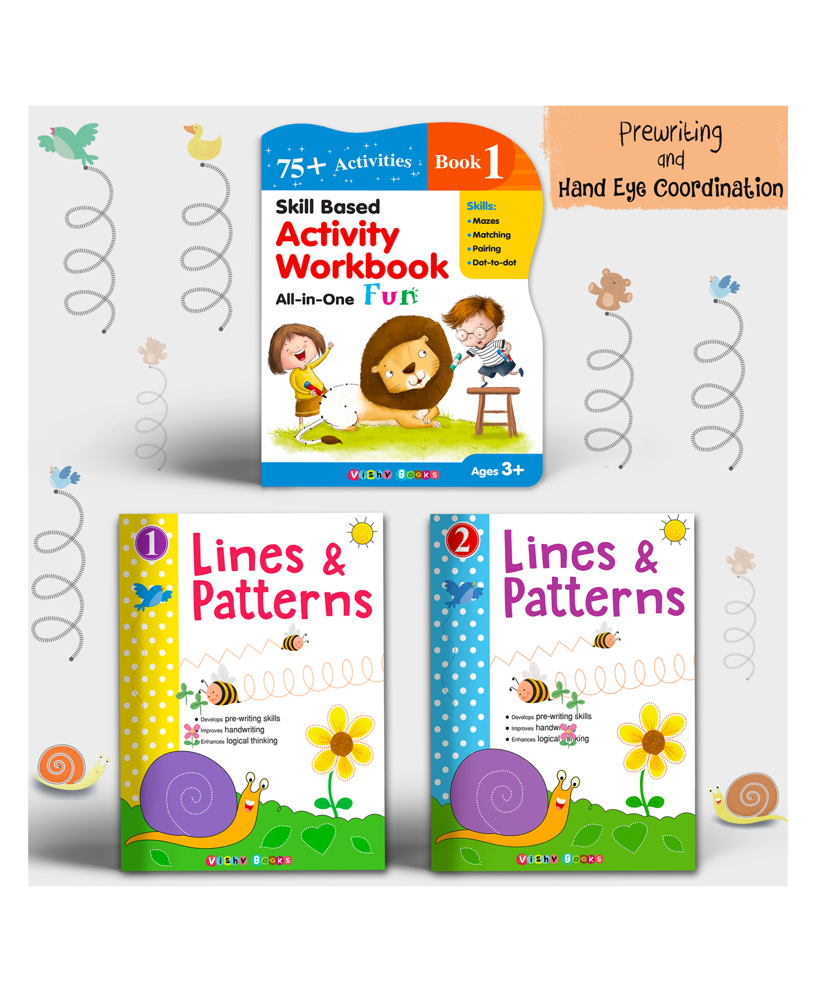 vishv books Prewriting and Hand Eye Coordination Set of 3 - English-picture-4